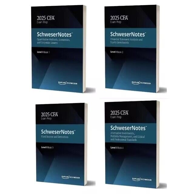 SchweserNotes CFA 1 Level I 2025 (Book 1-2-3-4 & QuickSheet