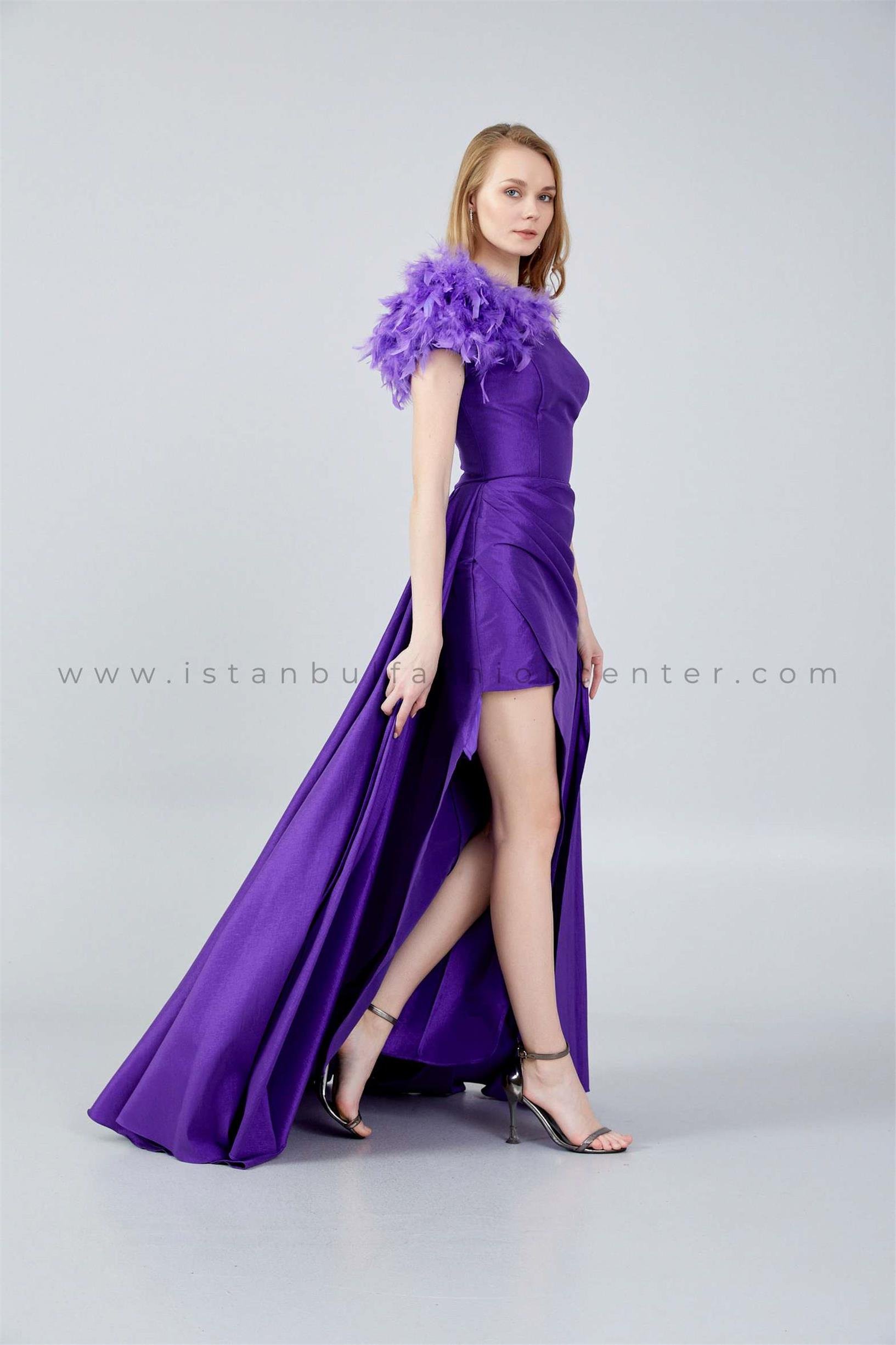 Purple Dress - One-Shoulder Maxi Dress - Purple Sleeveless Dress