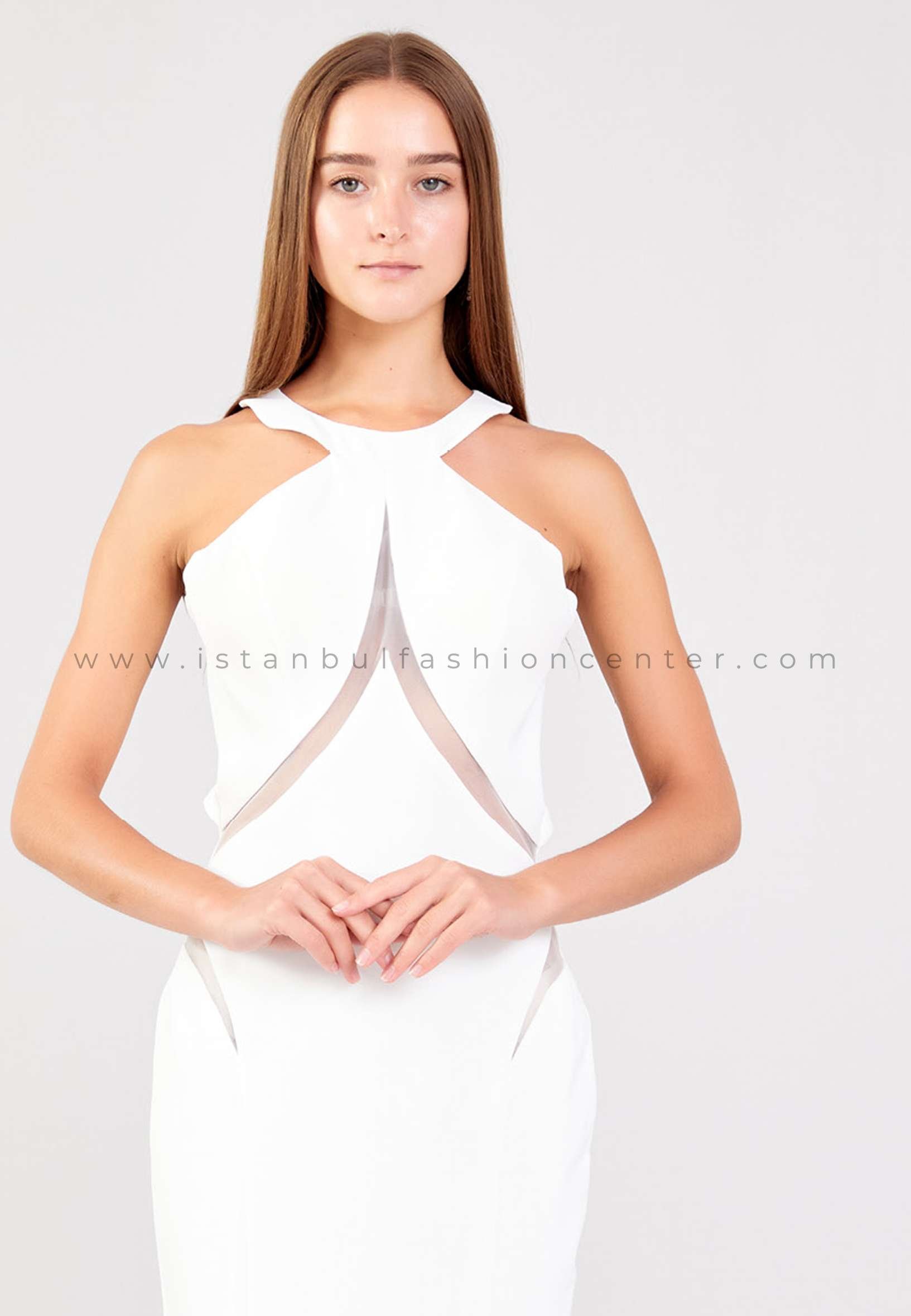 White Sleeveless Maxi Dress - Mermaid Maxi Dress - Backless Dress