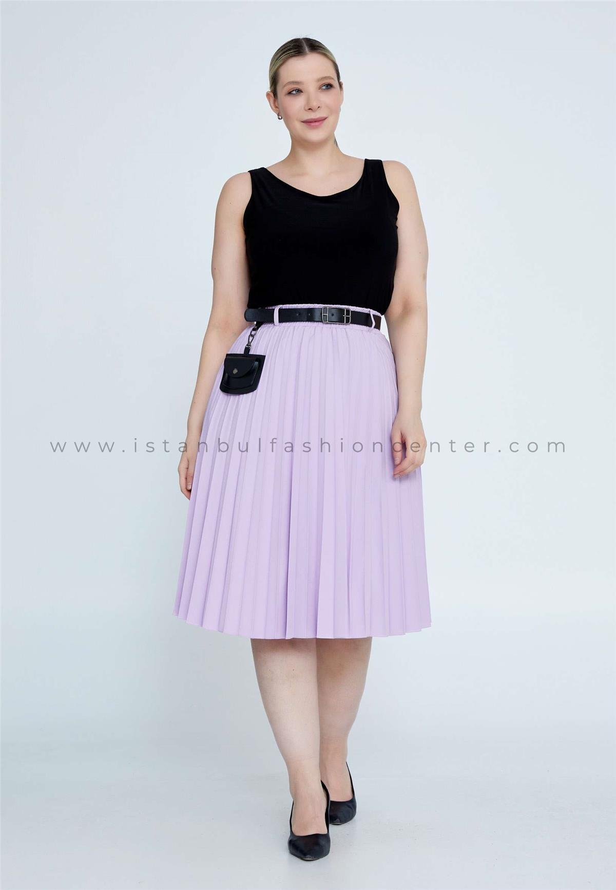 Plus size purple pleated skirt cheap