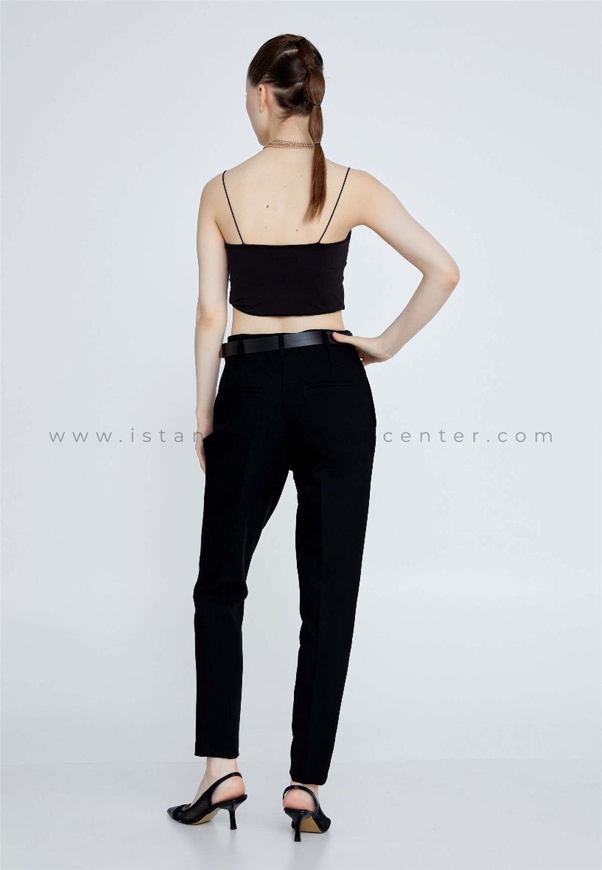 CARLA Skinny Fit Regular Black Pants Carca-216-348syh