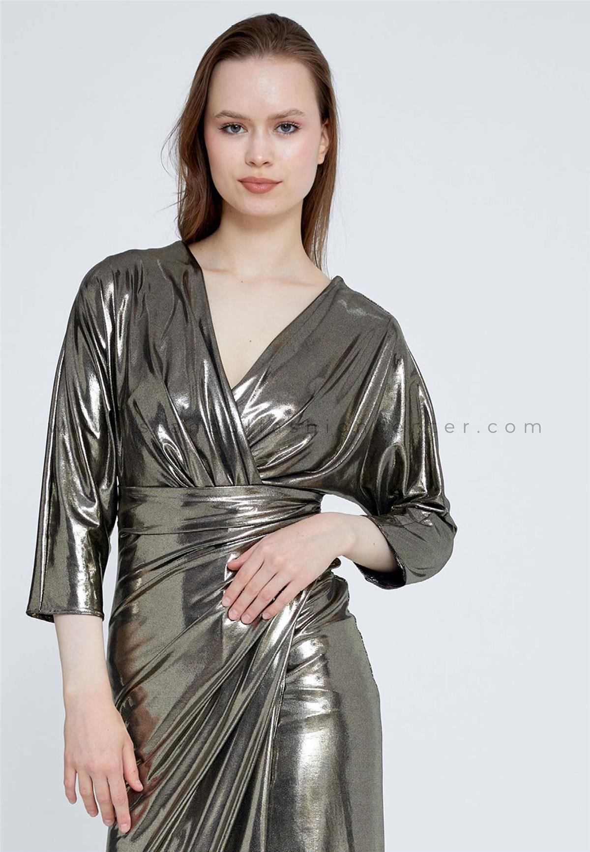 Gold mid clearance length dress