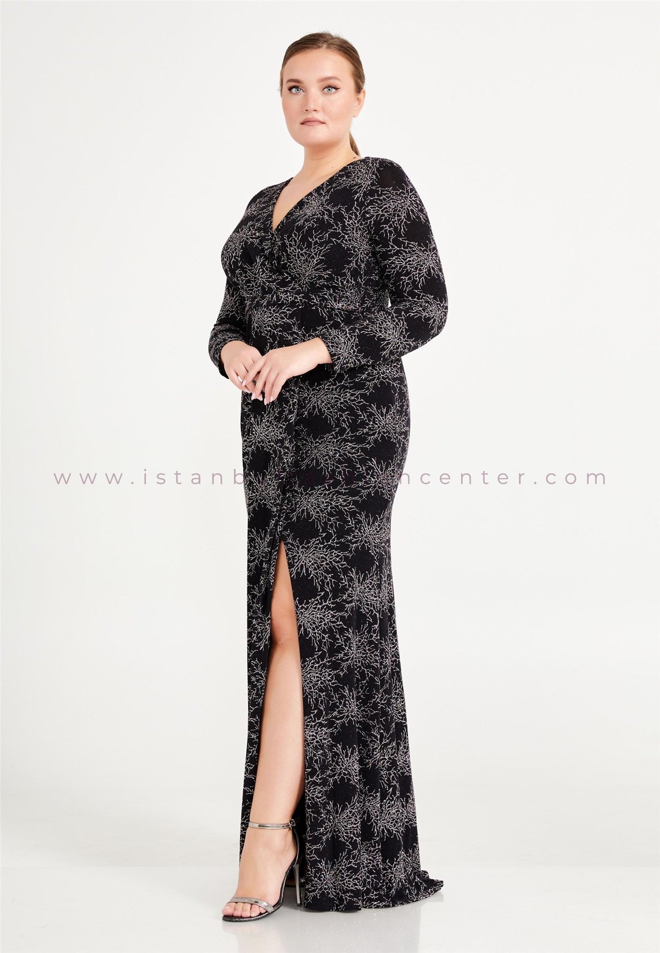 Long sleeve wedding guest dresses plus size sale