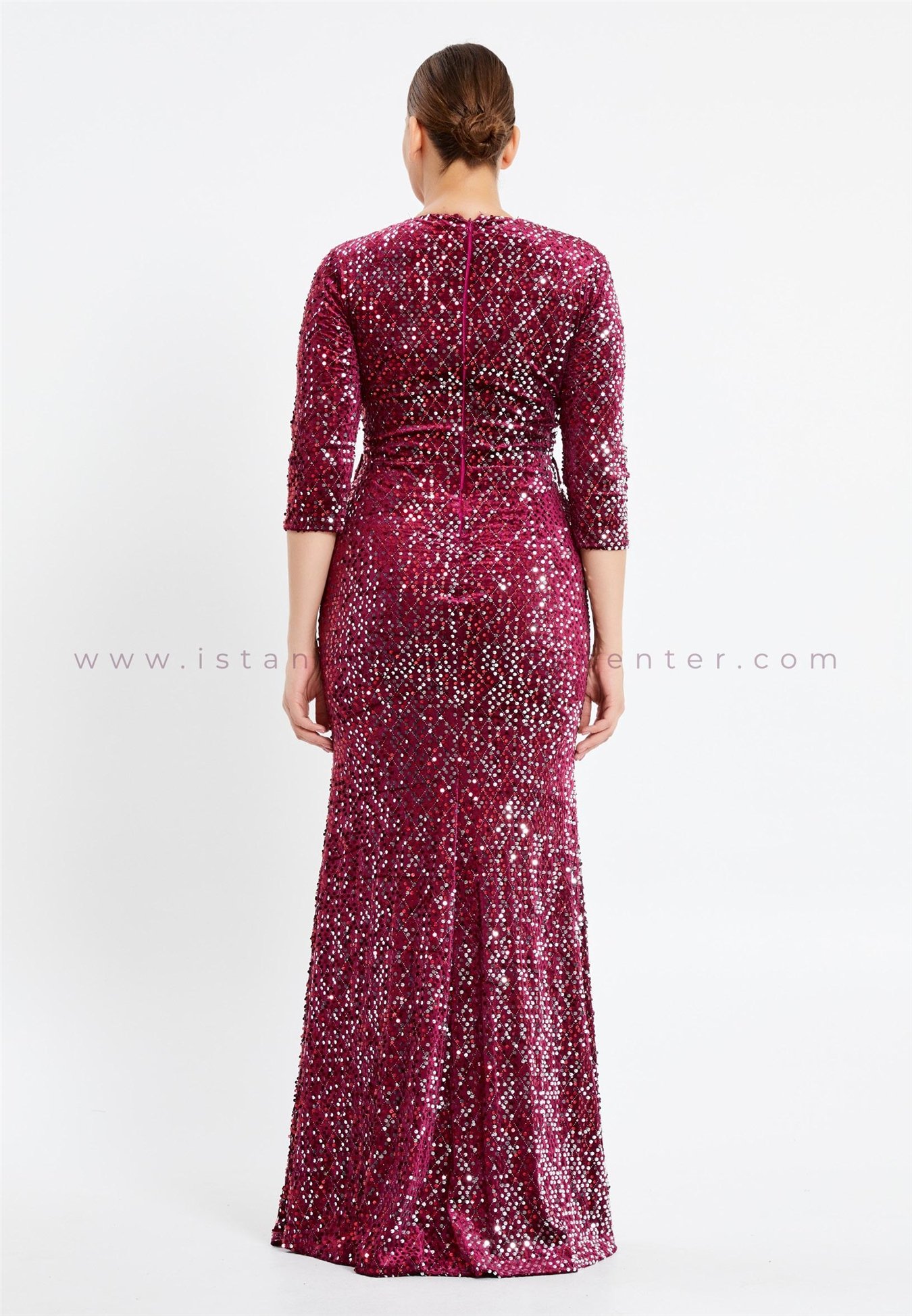 HALLMARK Mid Length Maxi Sequin Mermaid Plus Size Purple Silver