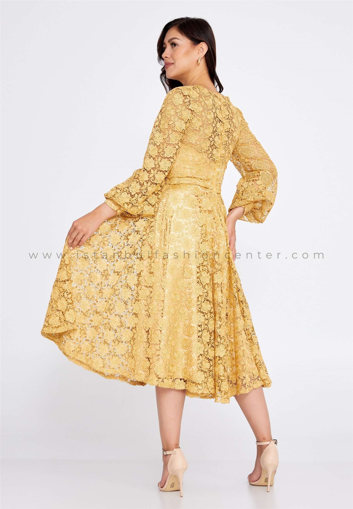 Long sleeve midi store dress wedding guest