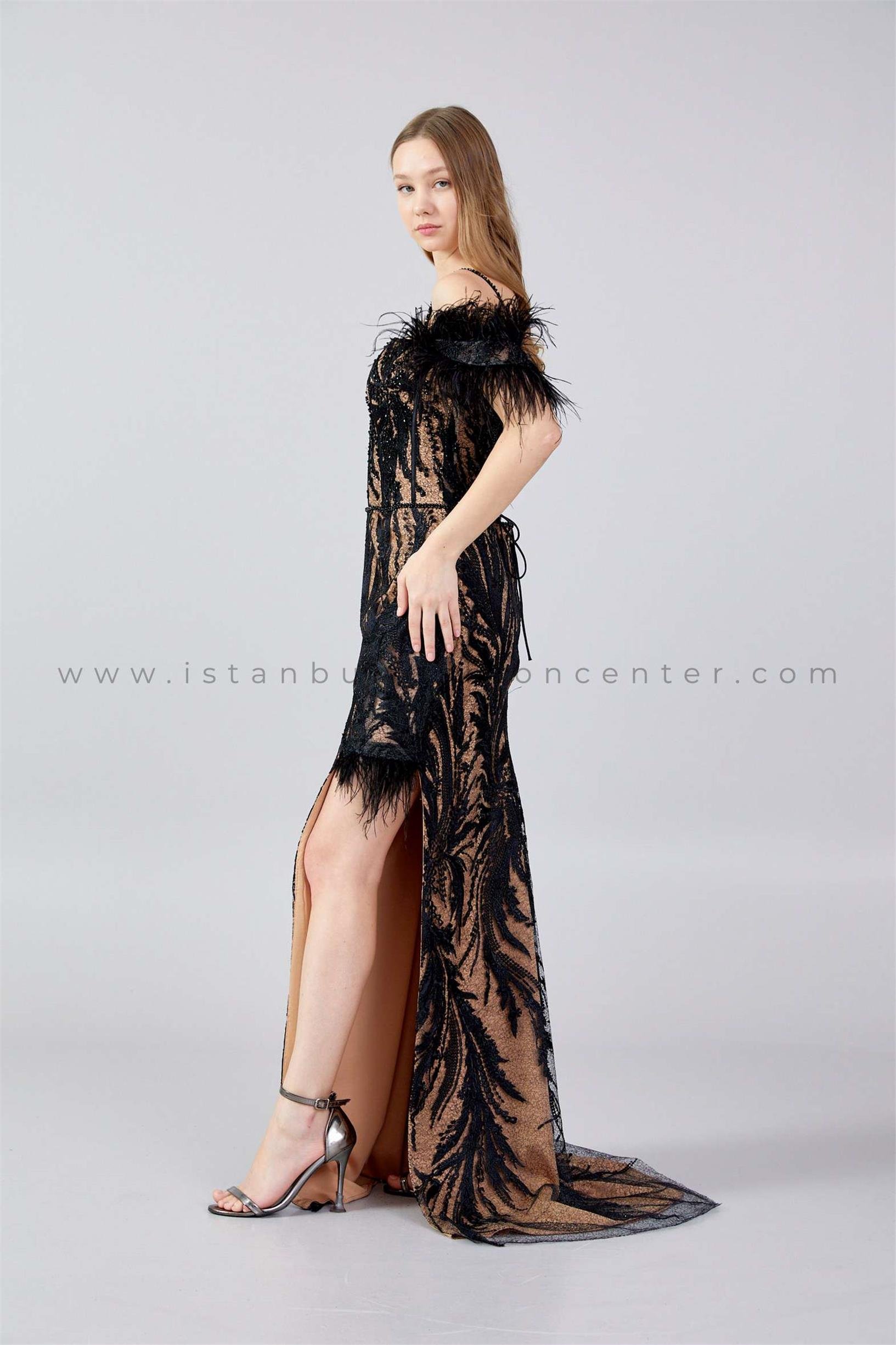 INVITO HAUTE COUTURE Sleeveless Maxi Tulle Mermaid Regular Black Wedding Guest Dress Int2358 1syh