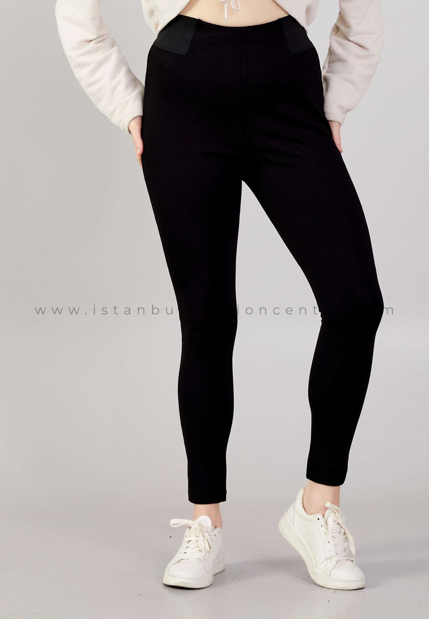 GEMKO Skinny Fit Plus Size Black Pants Gem14160xlsyh