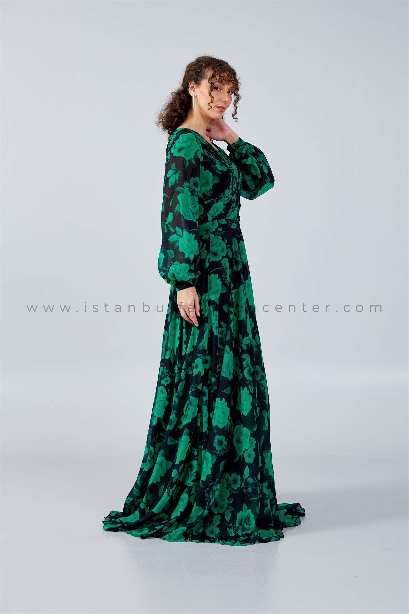 Black and hotsell green maxi dress