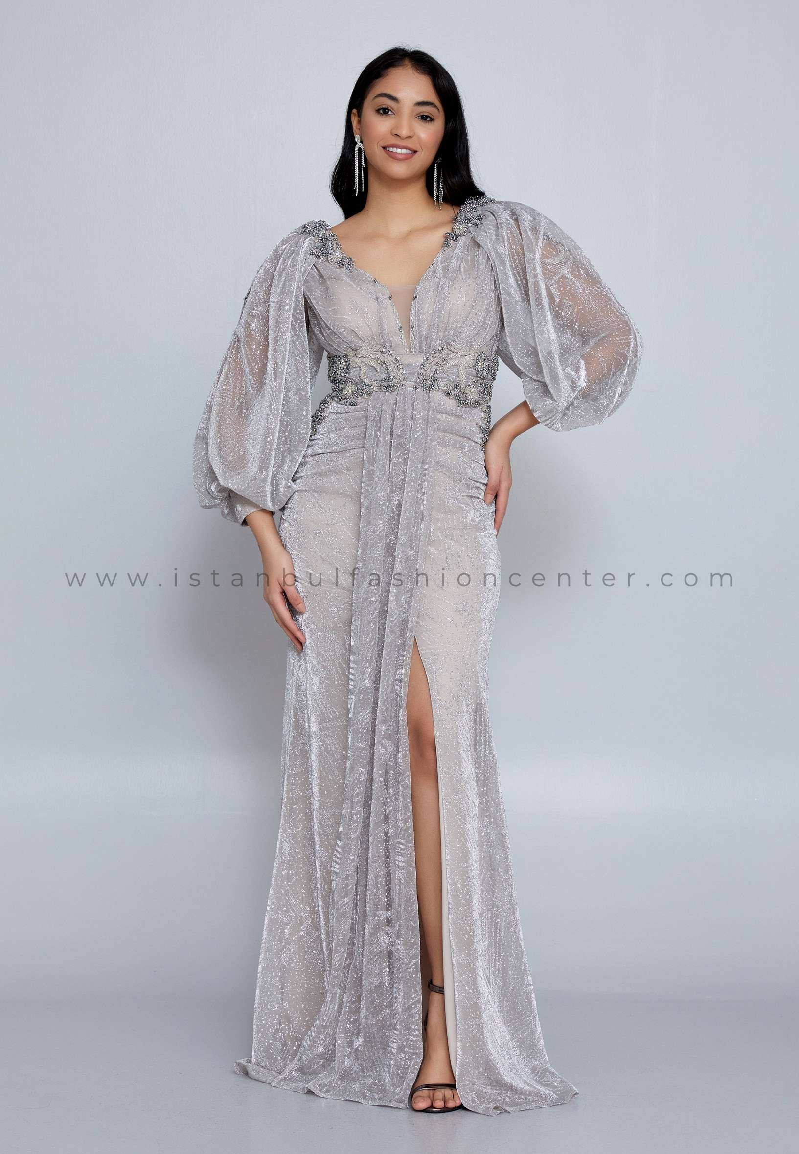 Silver grey wedding sales guest dress