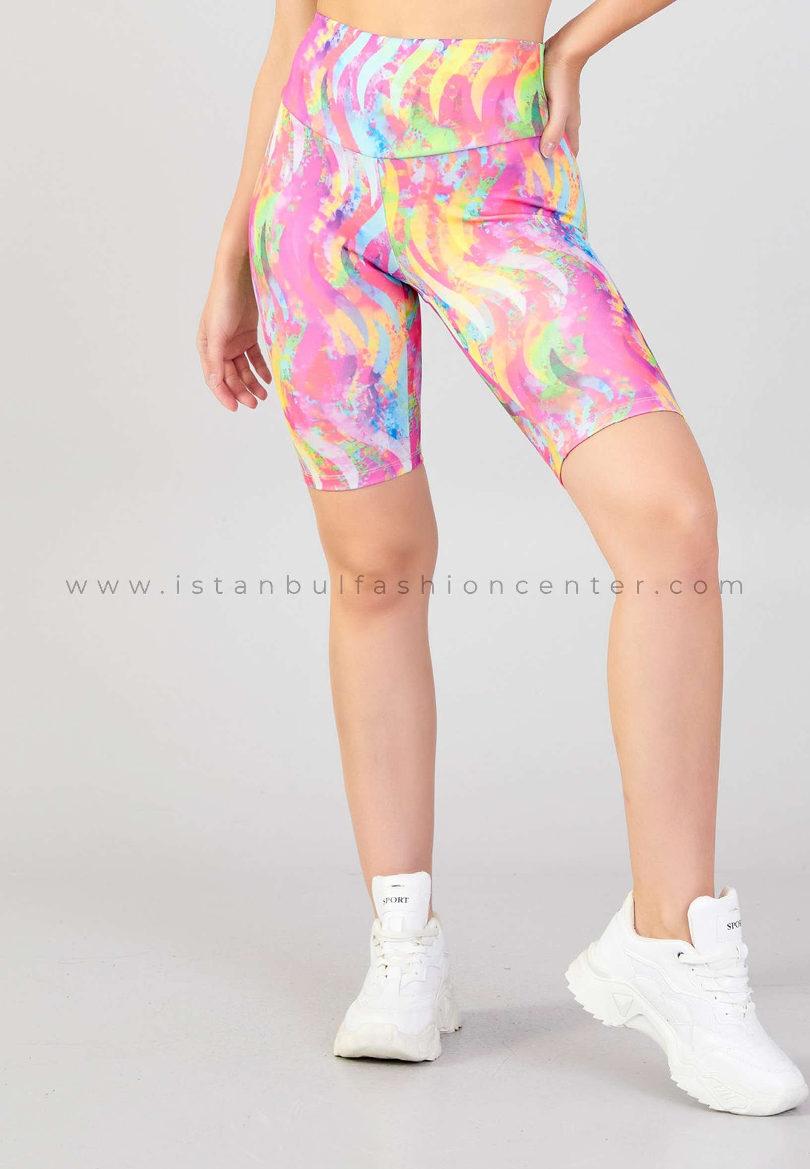 VESPACCI Stretch Patterned Regular Pink Multicolor Leggings Vsp7321pem