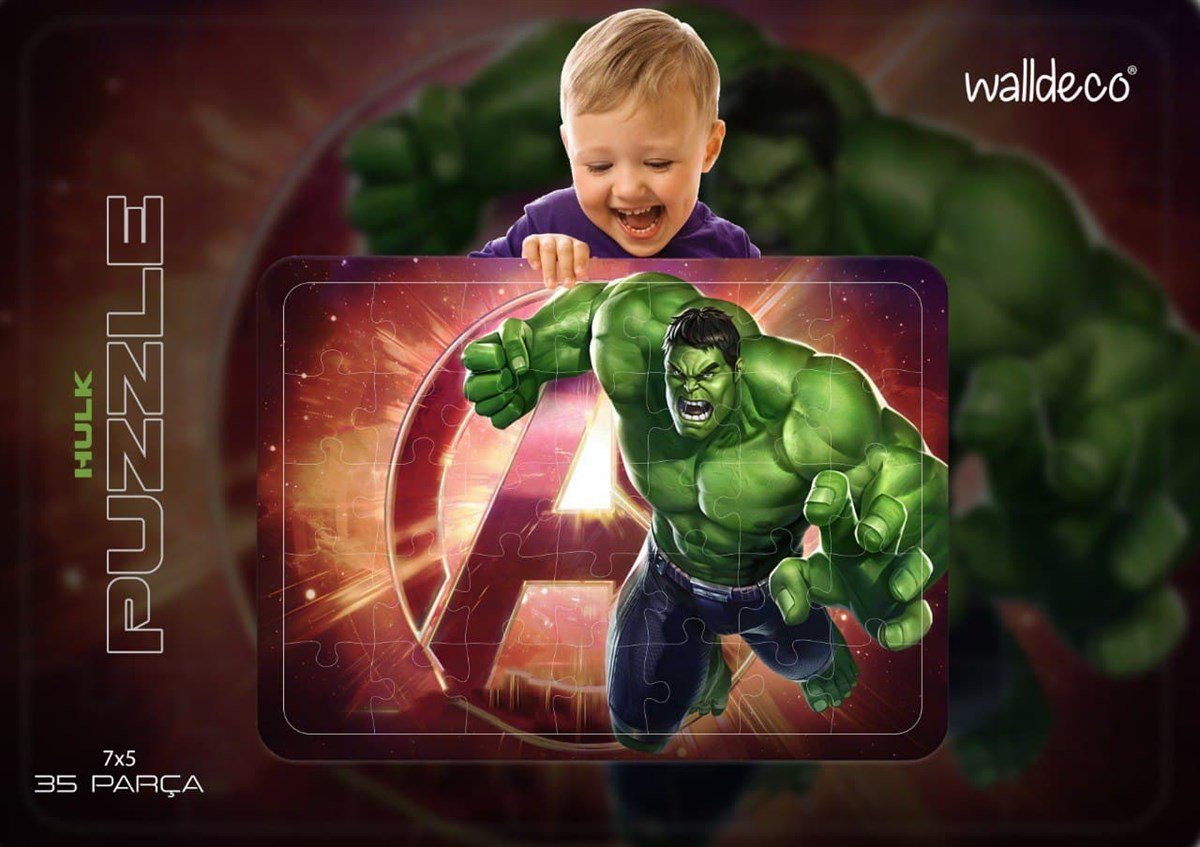 Hulk 35 Parça Ahşap Çocuk Puzzle
