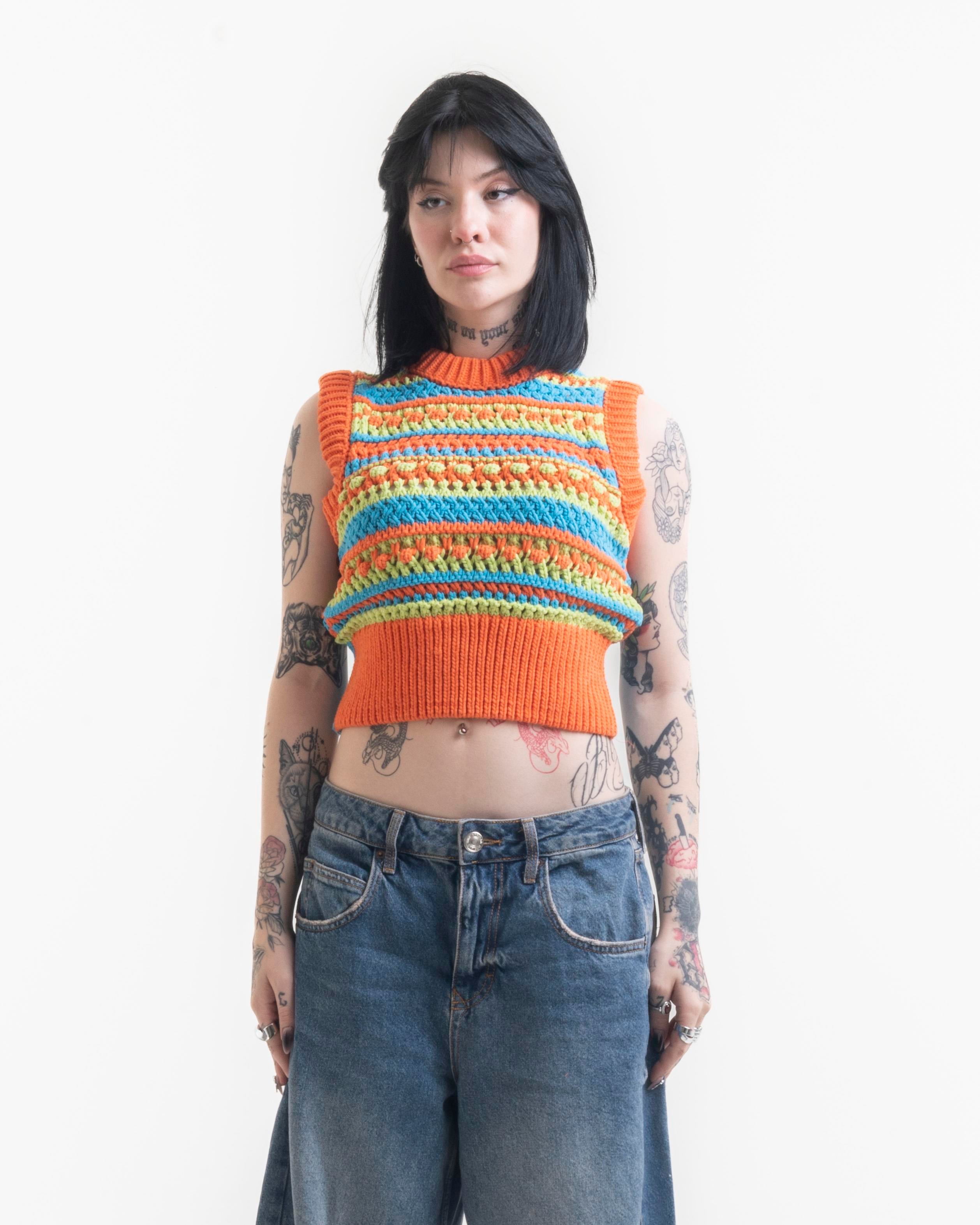 Multicolor Orme Crop Sweater