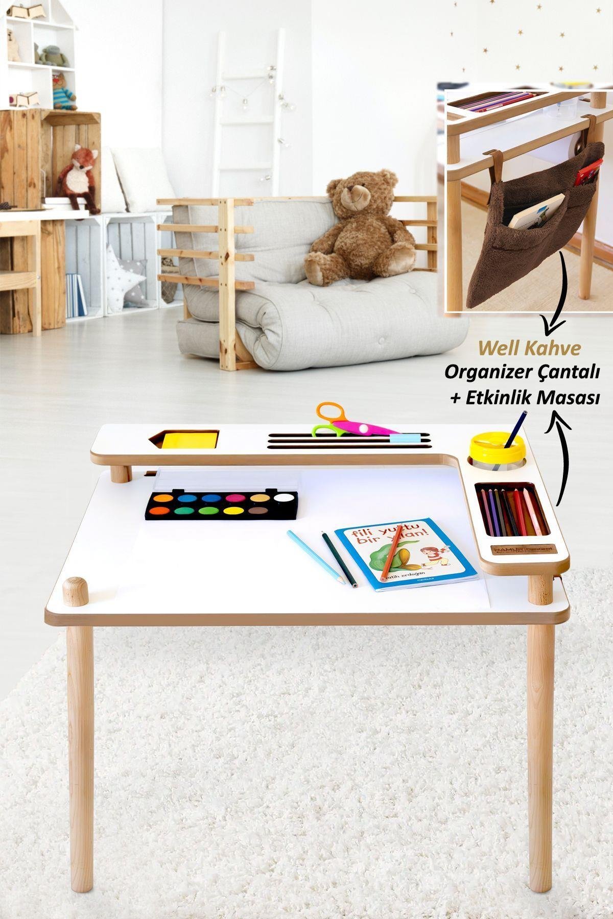 Ahşap Çocuk Etkinlik Masası Well KAHVE