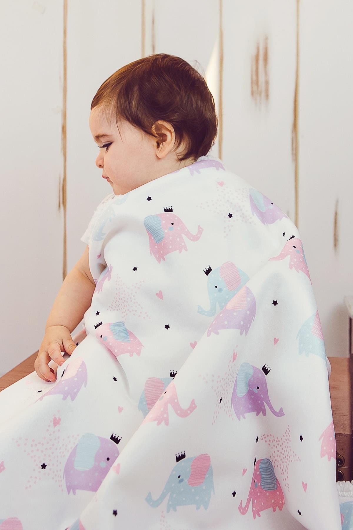 Fluffy Bebek Battaniyesi 80x100 Cm Elephant