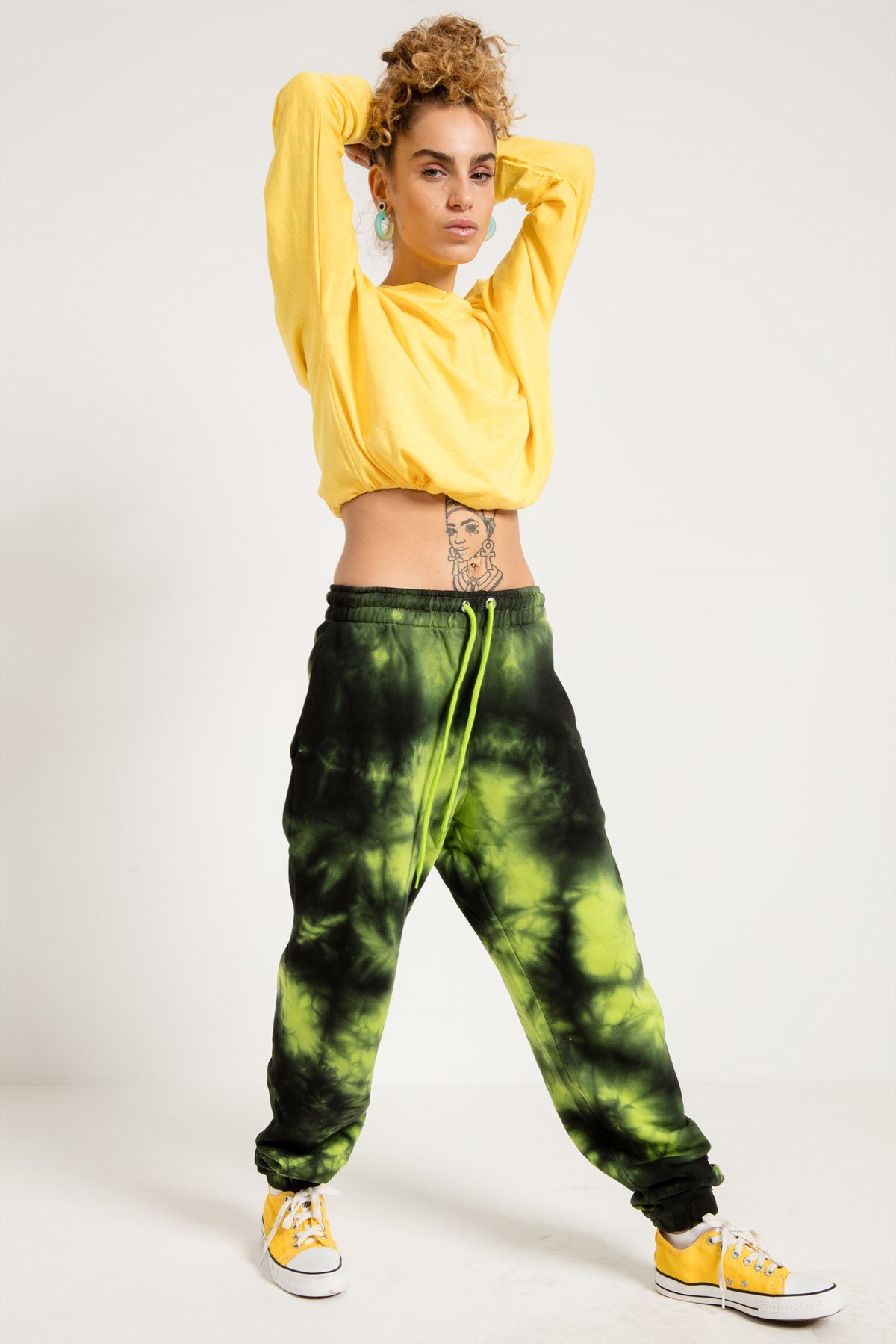 Tie Dyed Oversized Jogger in Green