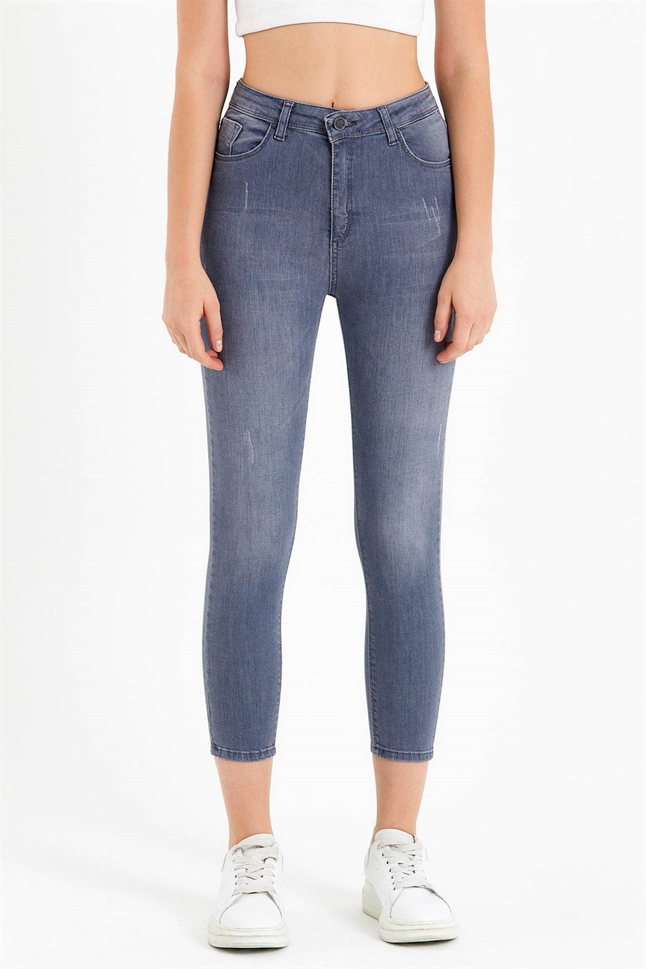 Jeans in Grey with High Waist