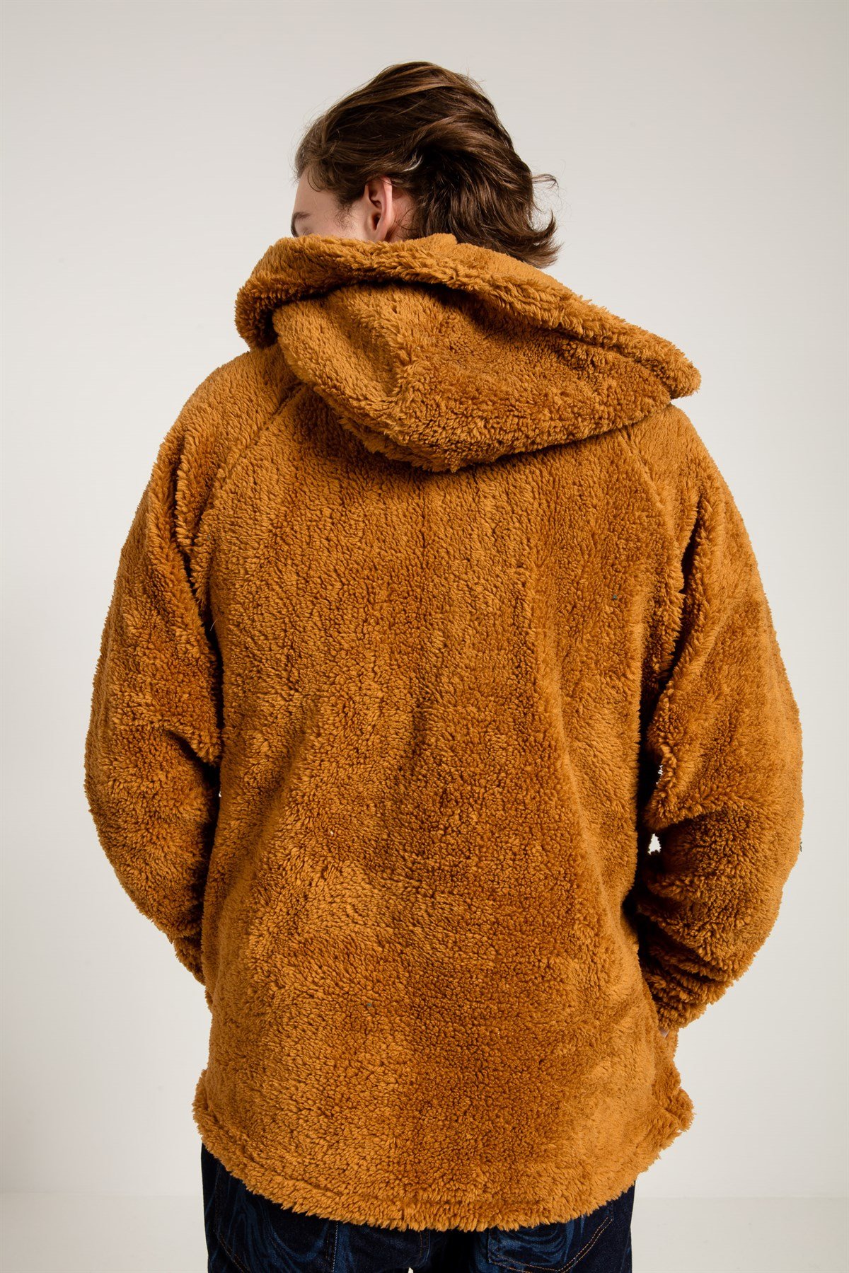 Teddy Bear Jacket in Brown with Hood