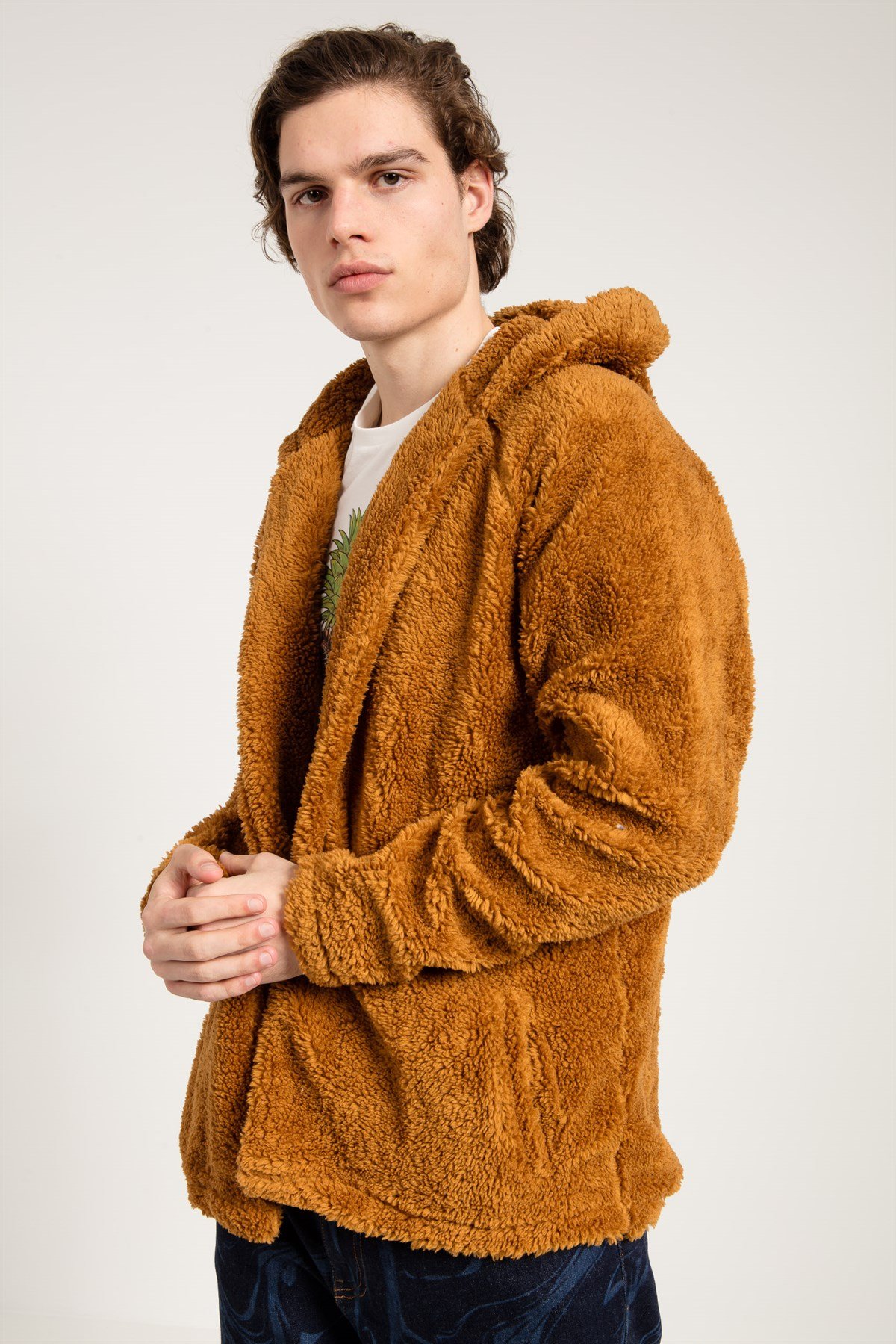 Mustard teddy top bear jacket