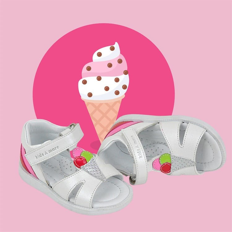 Ice Cream Arkası Kapalı Kız Bebek Sandalet Beyaz Fiyatları Seçenekleri -  Kids A More