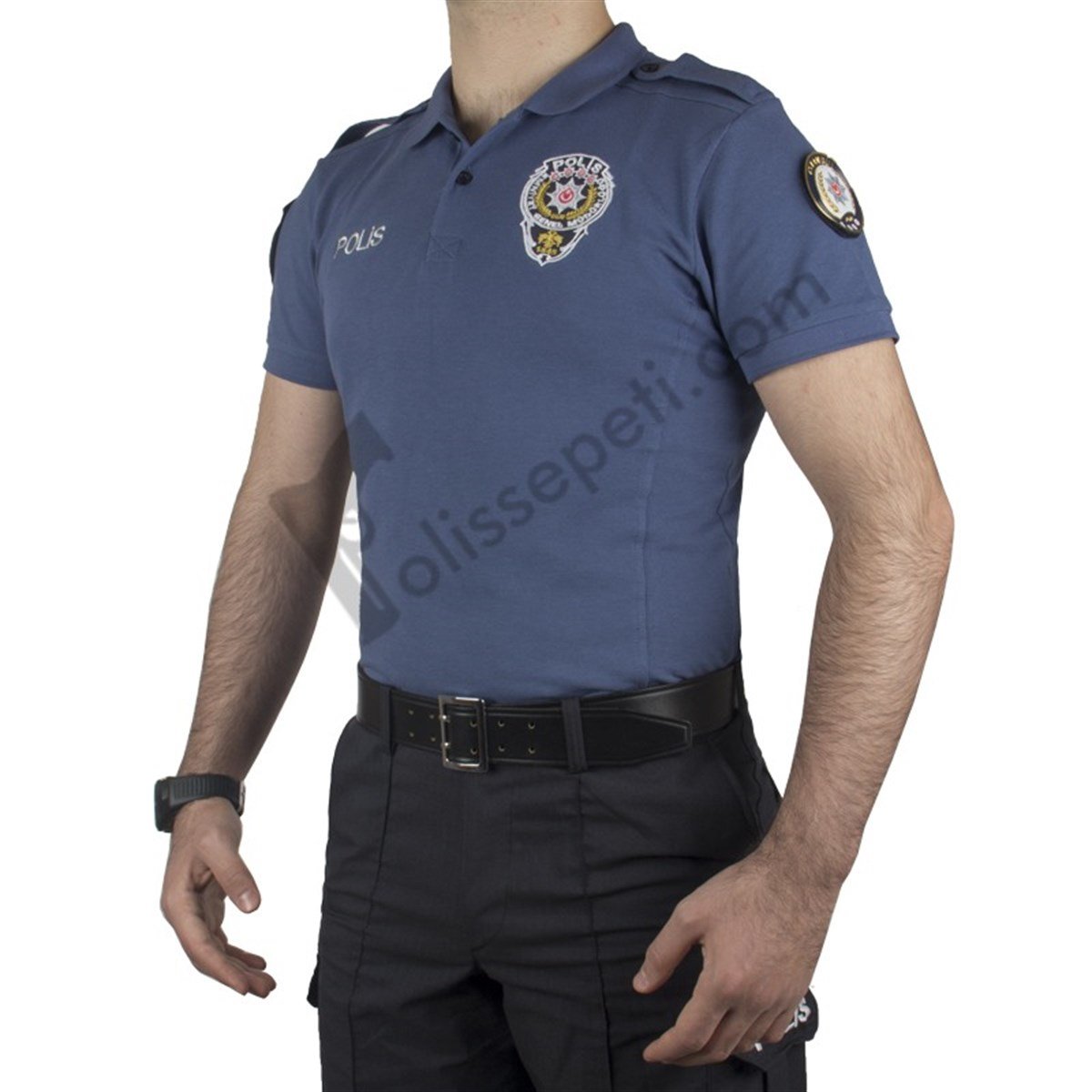Mavi Polis Tişörtü Lacoste Kumaş - Polis Sepeti