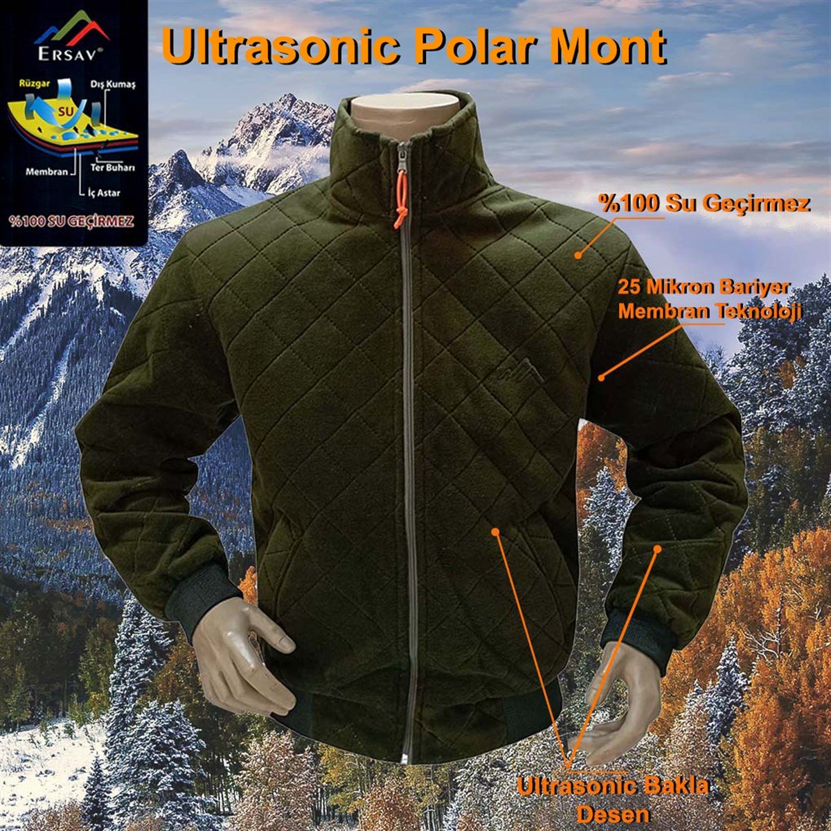 Polar Mont Ultrasonic Haki Erkek - Polis Sepeti
