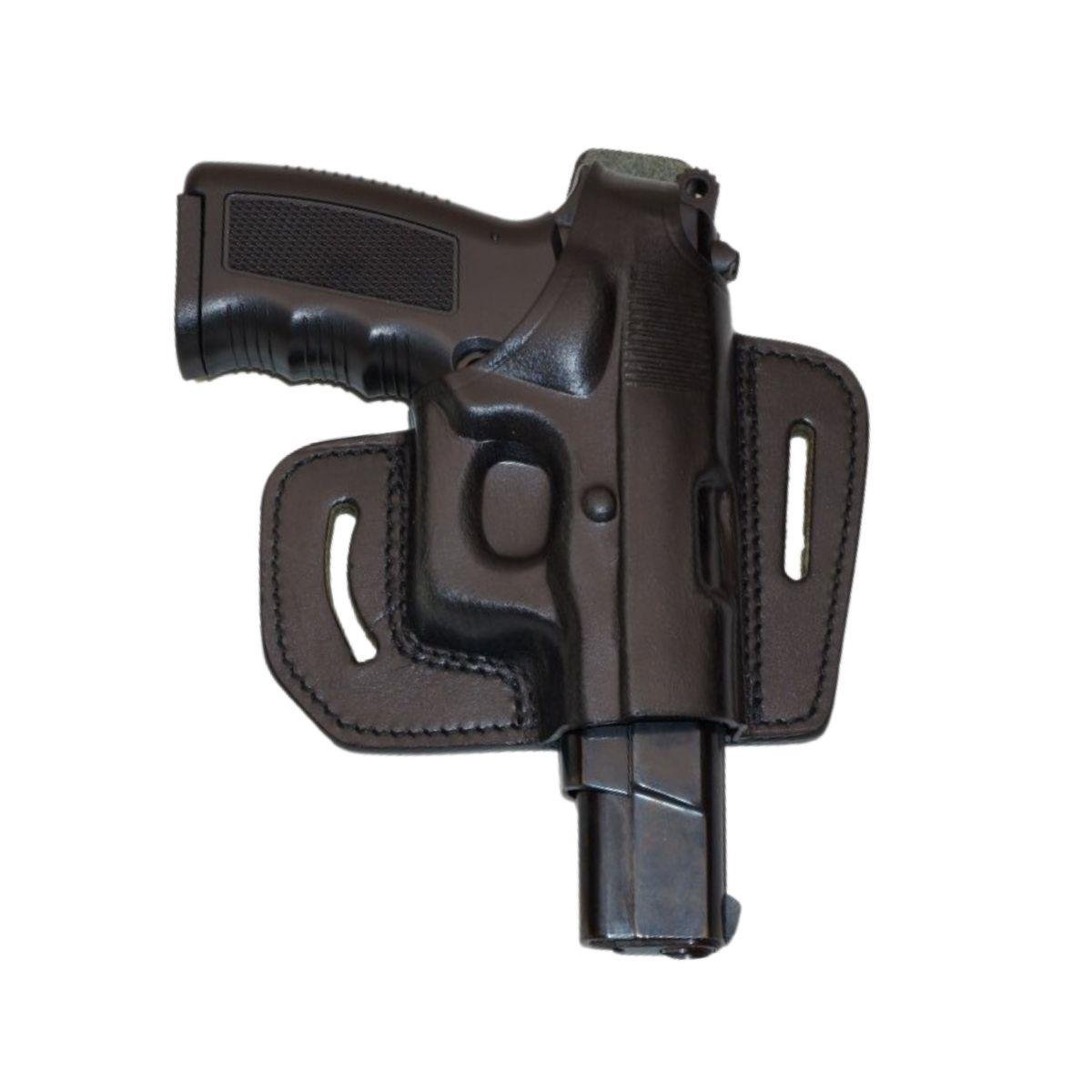 Sig Sauer P226 P228 P229 Deri Silah Kılıfı Siyah Baskılı Açık - Polis Sepeti