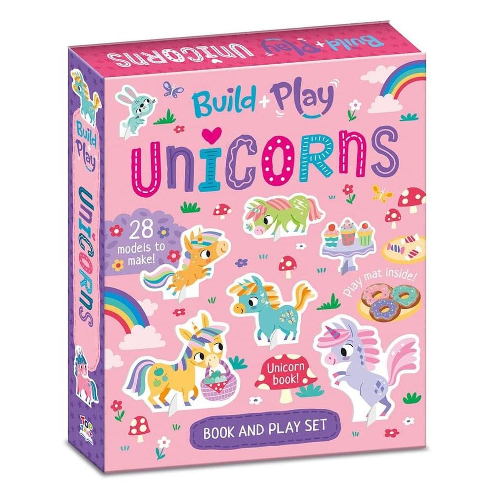 Build and Play - Unicorns Book and Play Set
