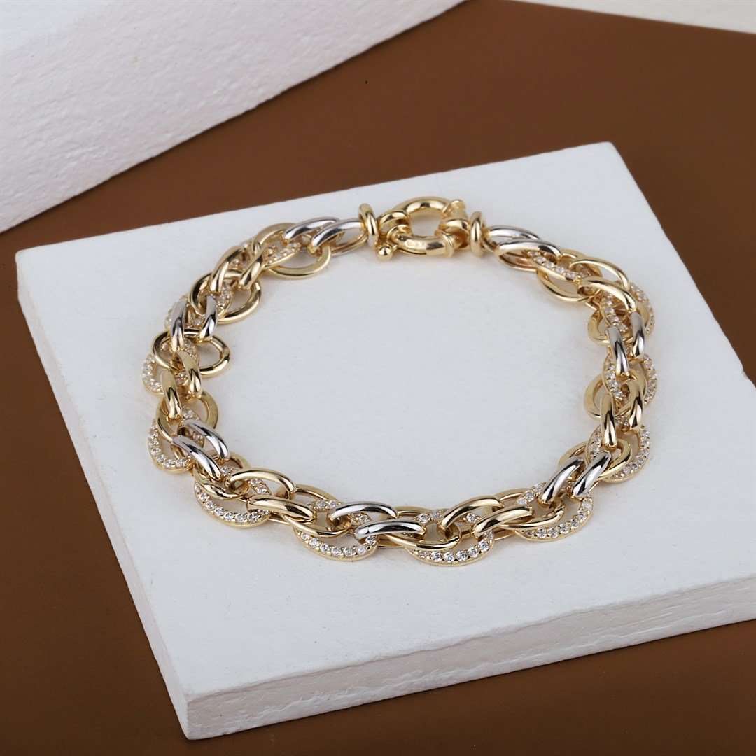 Silver Bracelet in Women's Gold Workmanship