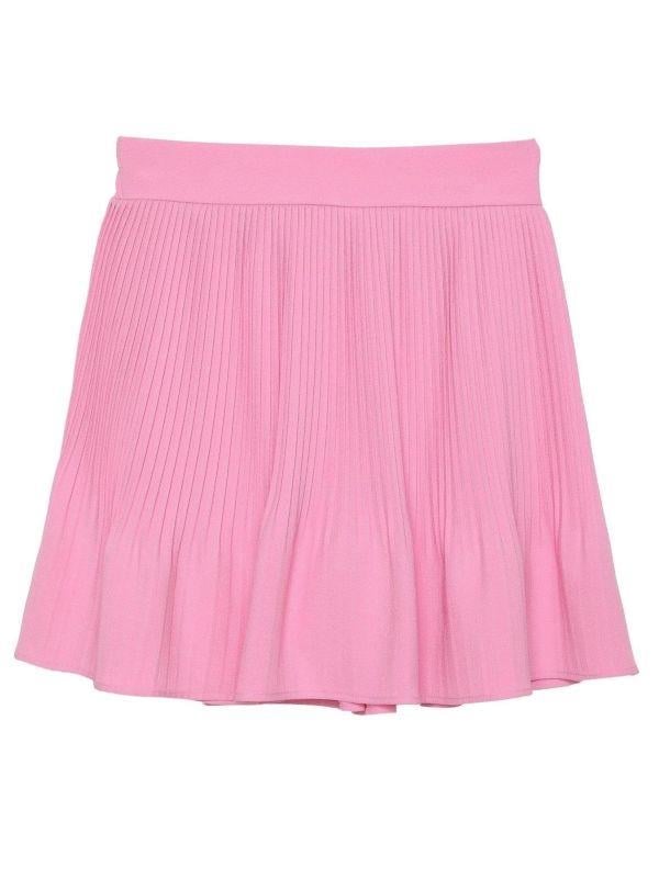40801 Pileli Şort Etek Pembe