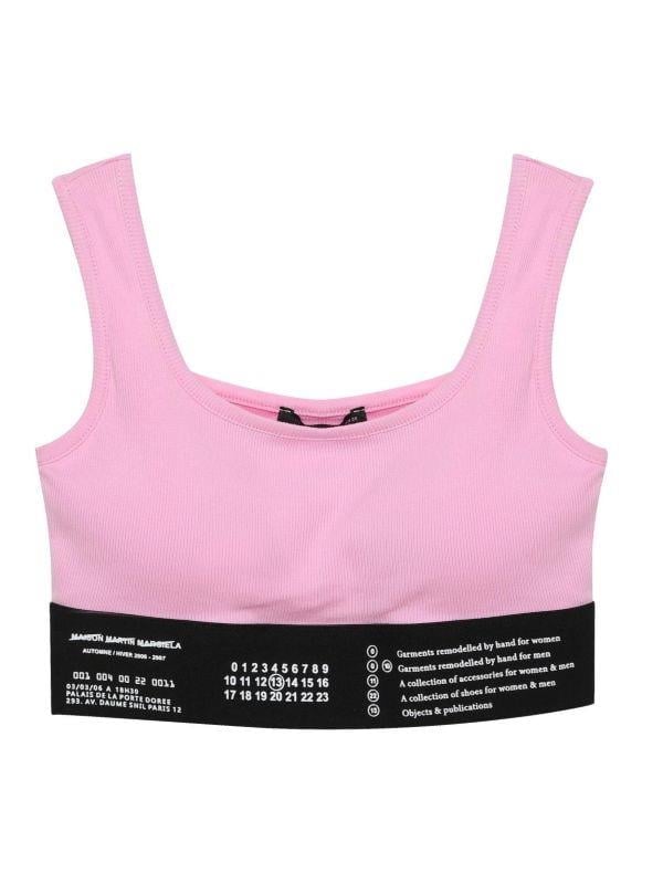 60064 Lastikli Kısa Crop Pembe