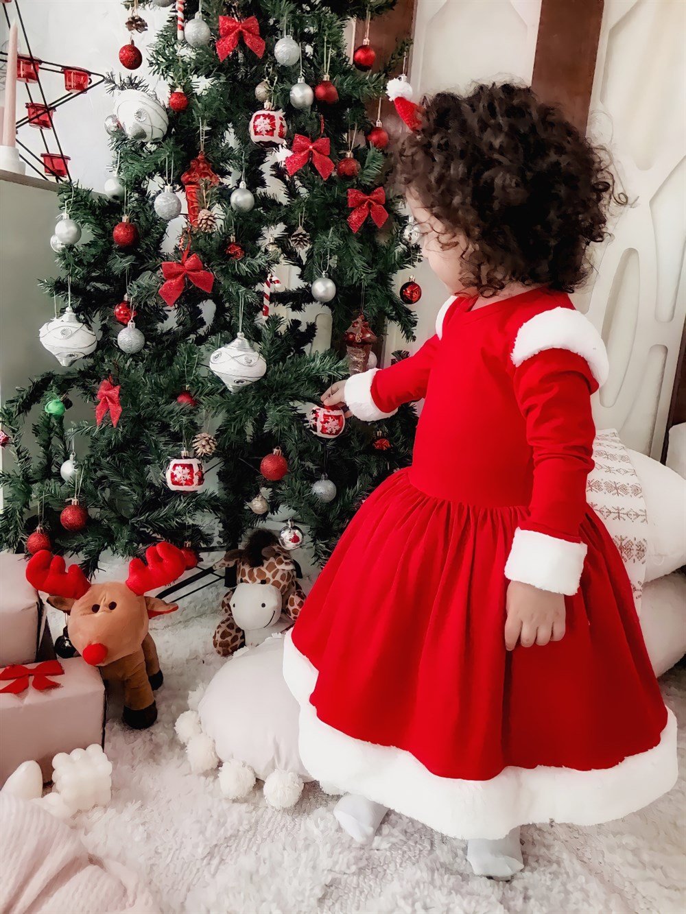 Kidsabu Noelcute Kırmızı Yılbaşı Elbise