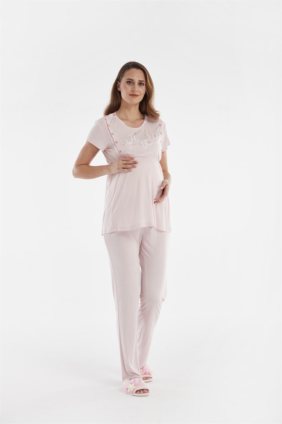 Kadın Penye Lohusa Pijama Takımı - 10447 | Relax Mode
