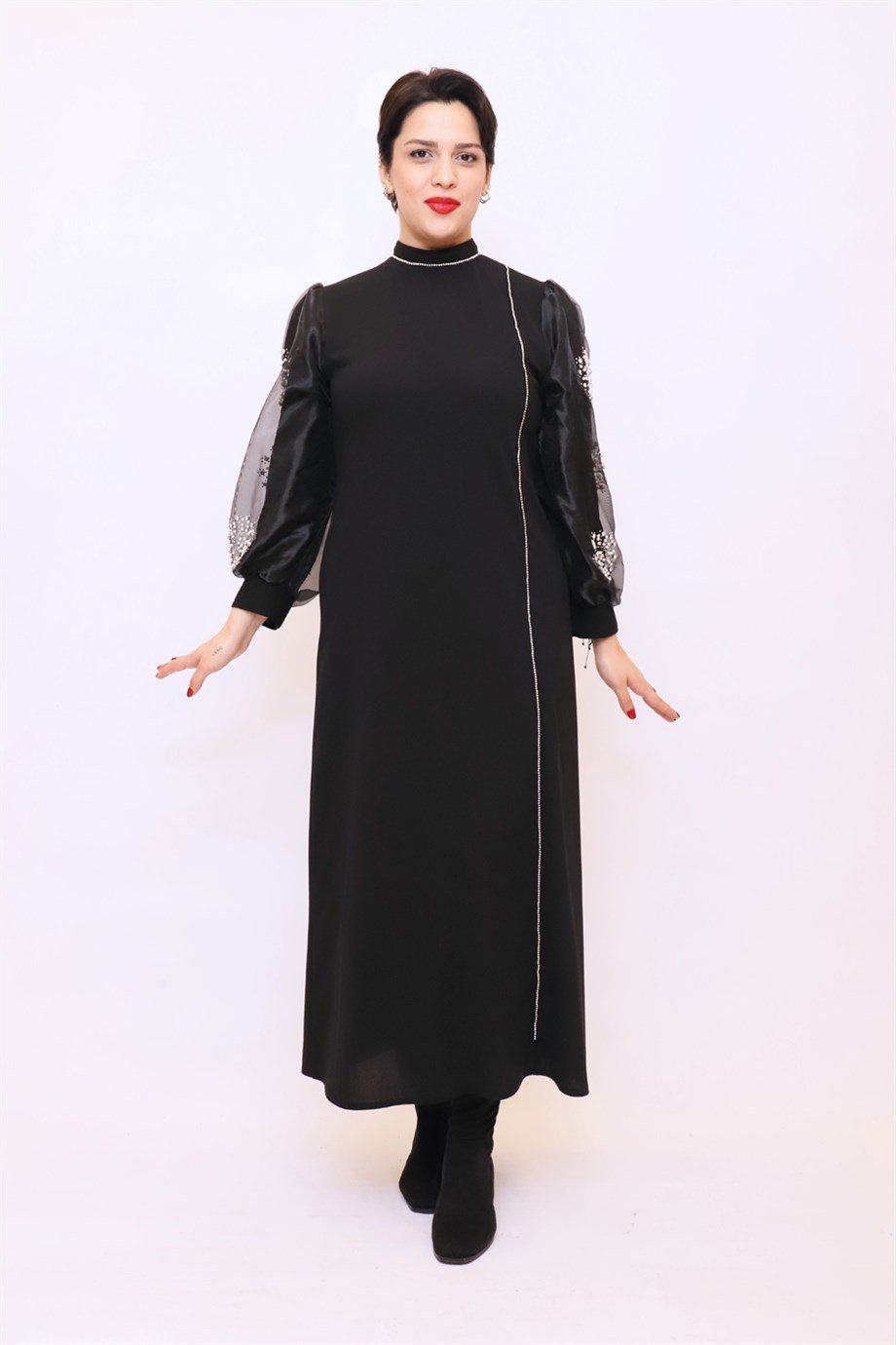Büyük Beden Pırlanta Elbise Siyah | Bedrinxxl | Büyük Beden Abiye Elbise,  Tunik, Genç Buyuk Beden Elbise Tesettür Modelleri ve Fiyatları