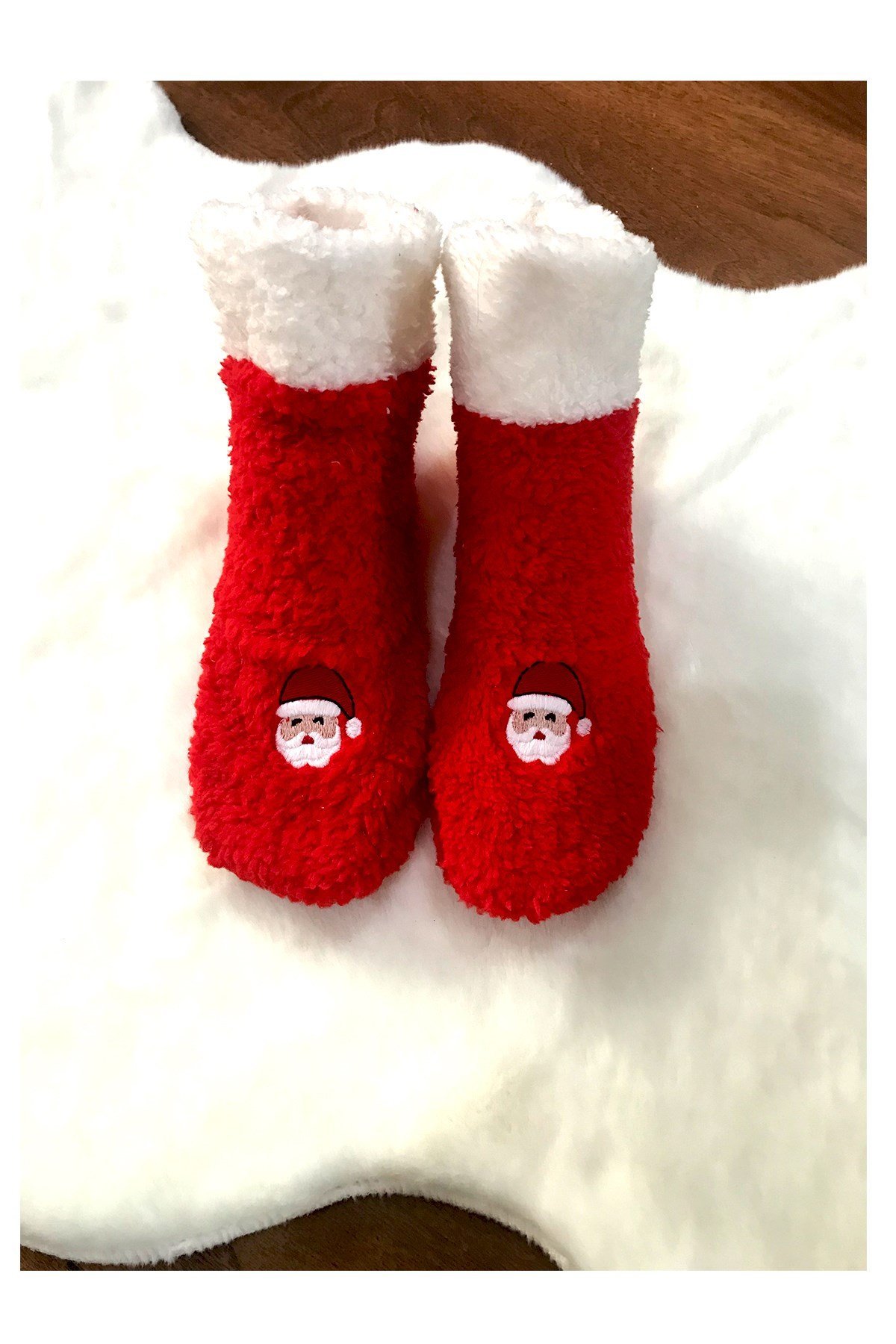 Yılbaşı Çorabı Noel Baba Desen Kırmızı