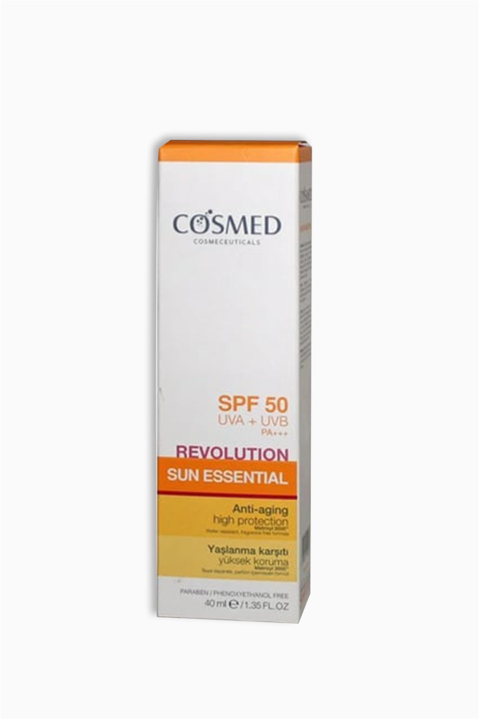 Cosmed Revolution Sun Essential Yaşlanma Karşıtı Yüksek Koruma Güneş Kremi  Spf50 40 Ml Fiyatı | Farmakozmetika