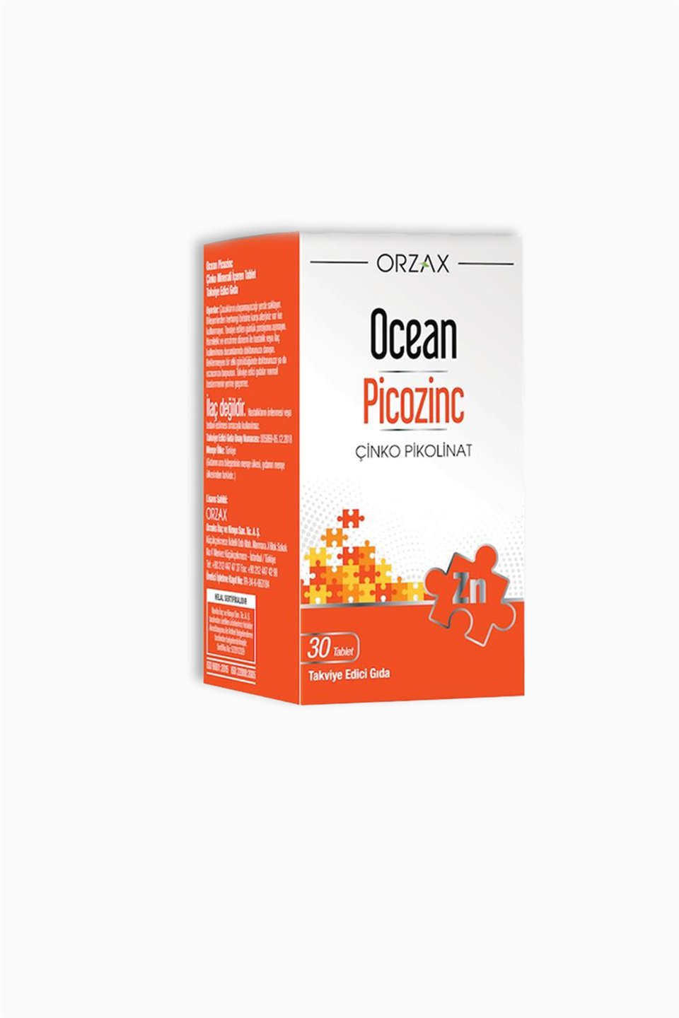 Orzax Ocean Picozinc 30 Tablet Fiyatı | Farmakozmetika