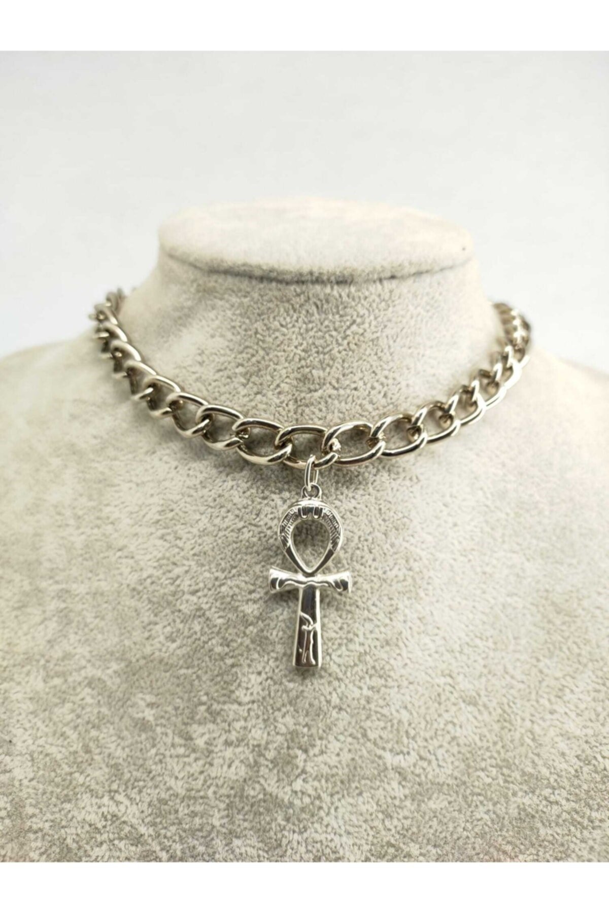 Ankh Chain Choker Kolye