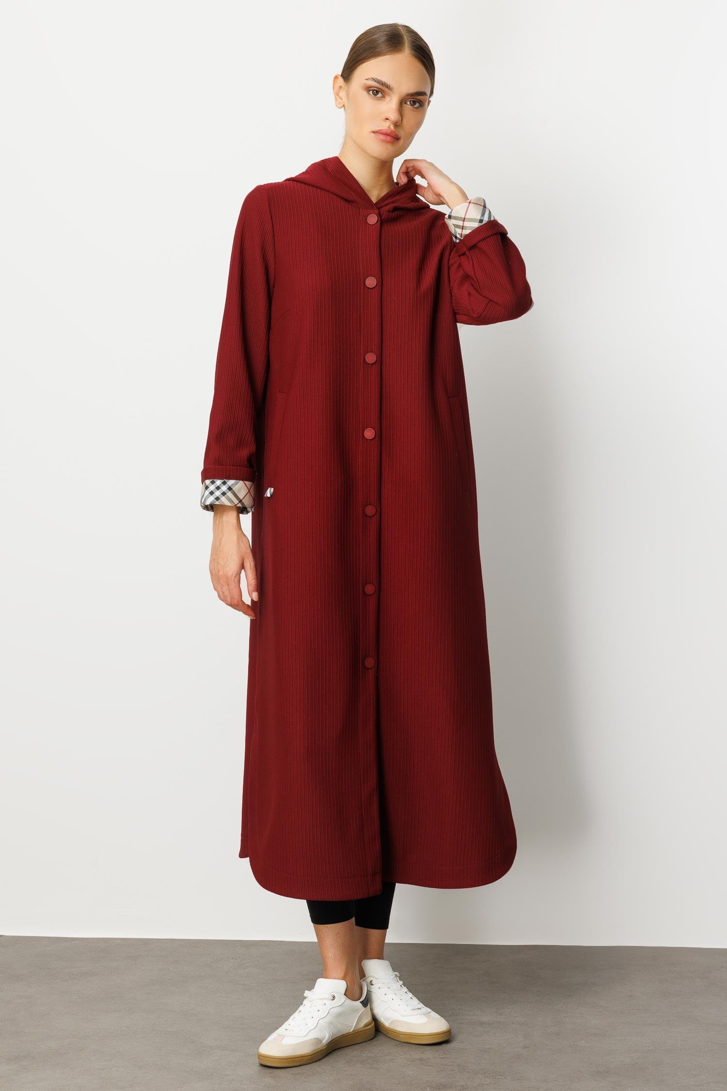 i'm here:tac:tac UN（I）FORM COAT Özel Garni ve Aks Detaylı Otto Kumaş Astarlı Mevsimlik Spor