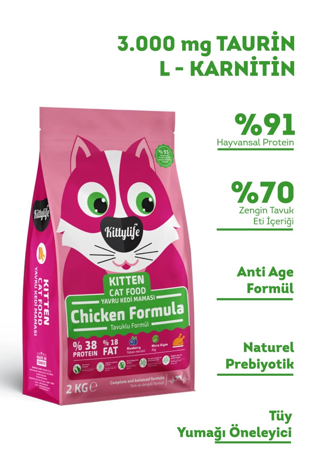 Kittylife Tavuklu Yavru Kedi Maması 2 kg