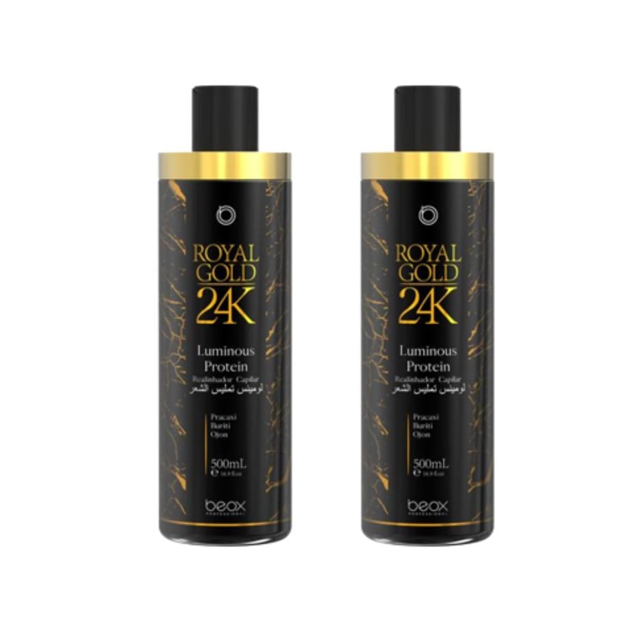 Beox Royal Gold 24k Gold Keratin Formaldehit İçermez Saç Düzleştirici 2'li  Set