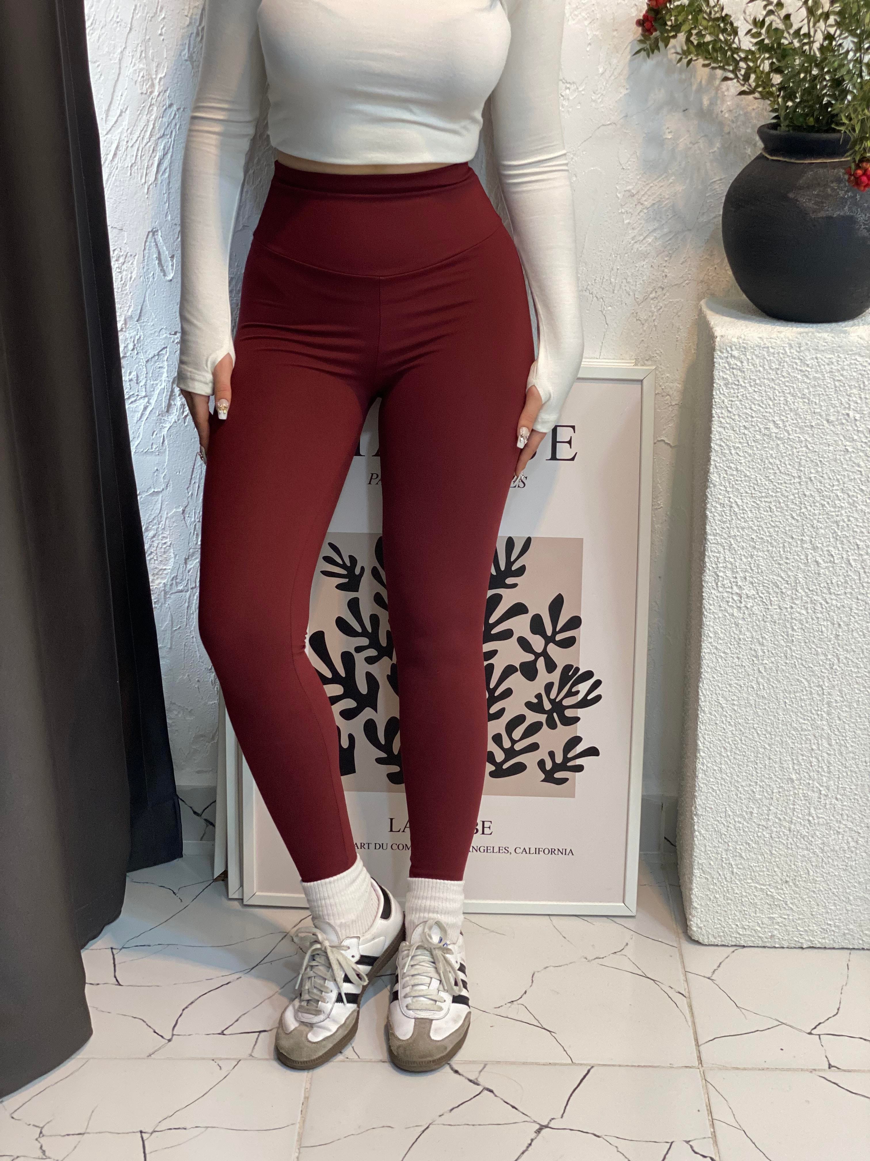 Bordo Oysh Şardonsuz Toparlayıcı Tayt