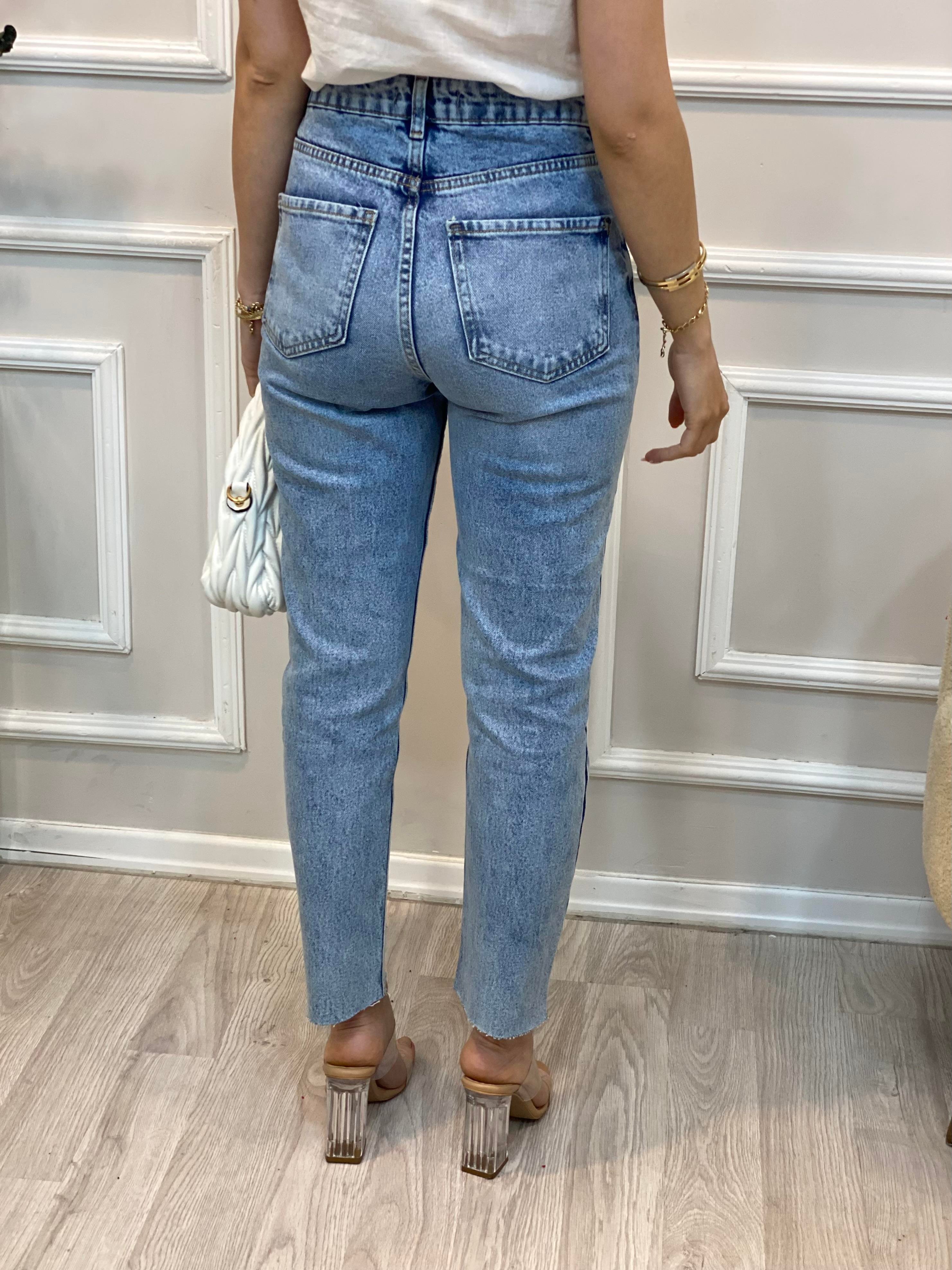 ZR Marka Kar Yıkama Kesik Paça Boyfit Jean 