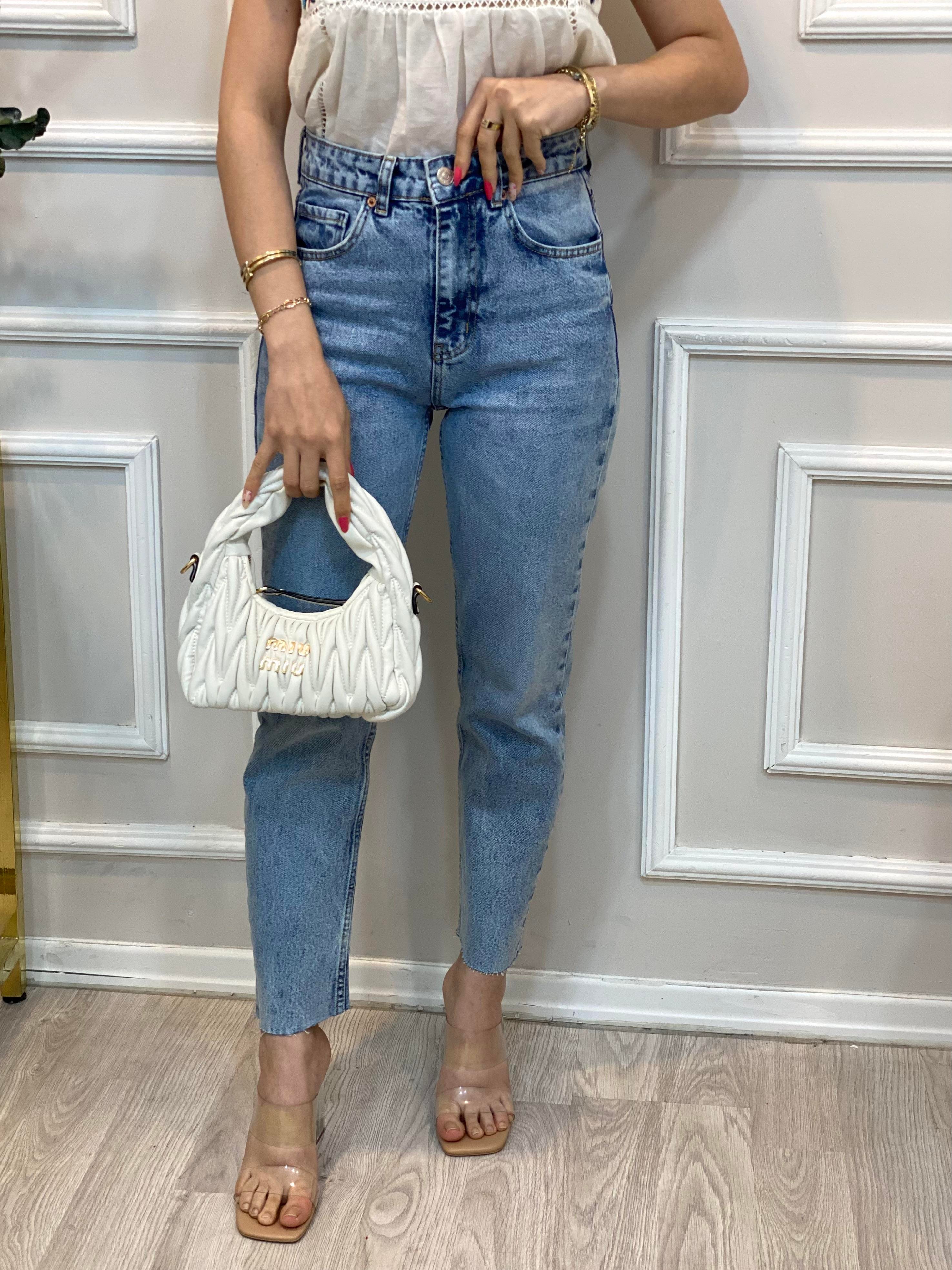 ZR Marka Kar Yıkama Kesik Paça Boyfit Jean 
