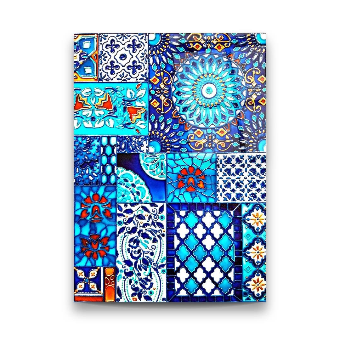 Mozaik Çalışmalar Çalışmalar Dikey Cam Tablo | Glass Art Concept