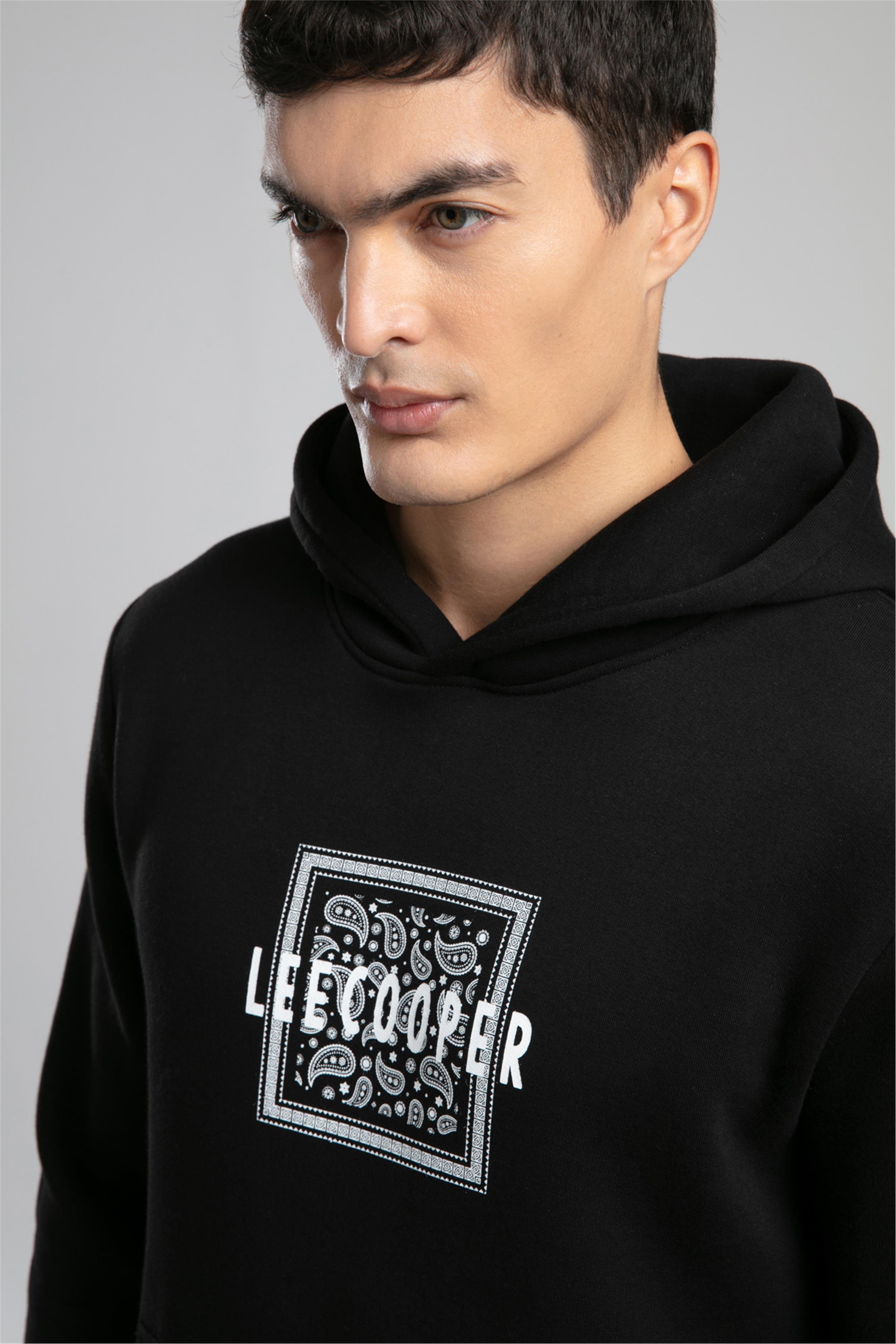 Bartex Erkek Kapüşonlu Sweatshirt Siyah - Lee Cooper Türkiye