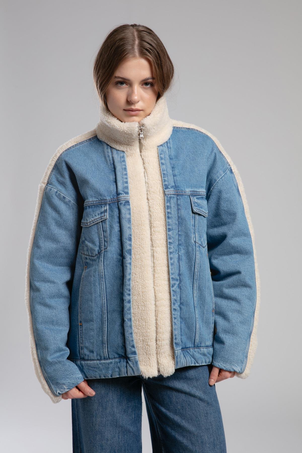 Brenda %100 Pamuk Jean Ceket Mavi - Lee Cooper Türkiye