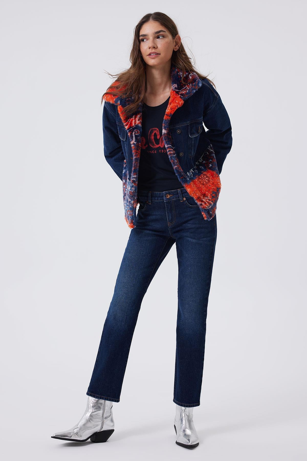 Freya Kadın Jean Ceket Hıllary Dark Blue - Lee Cooper Türkiye
