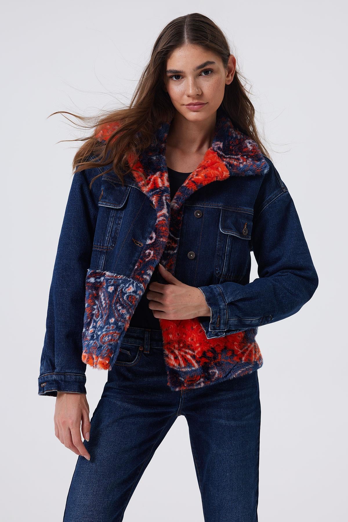Freya Kadın Jean Ceket Hıllary Dark Blue - Lee Cooper Türkiye