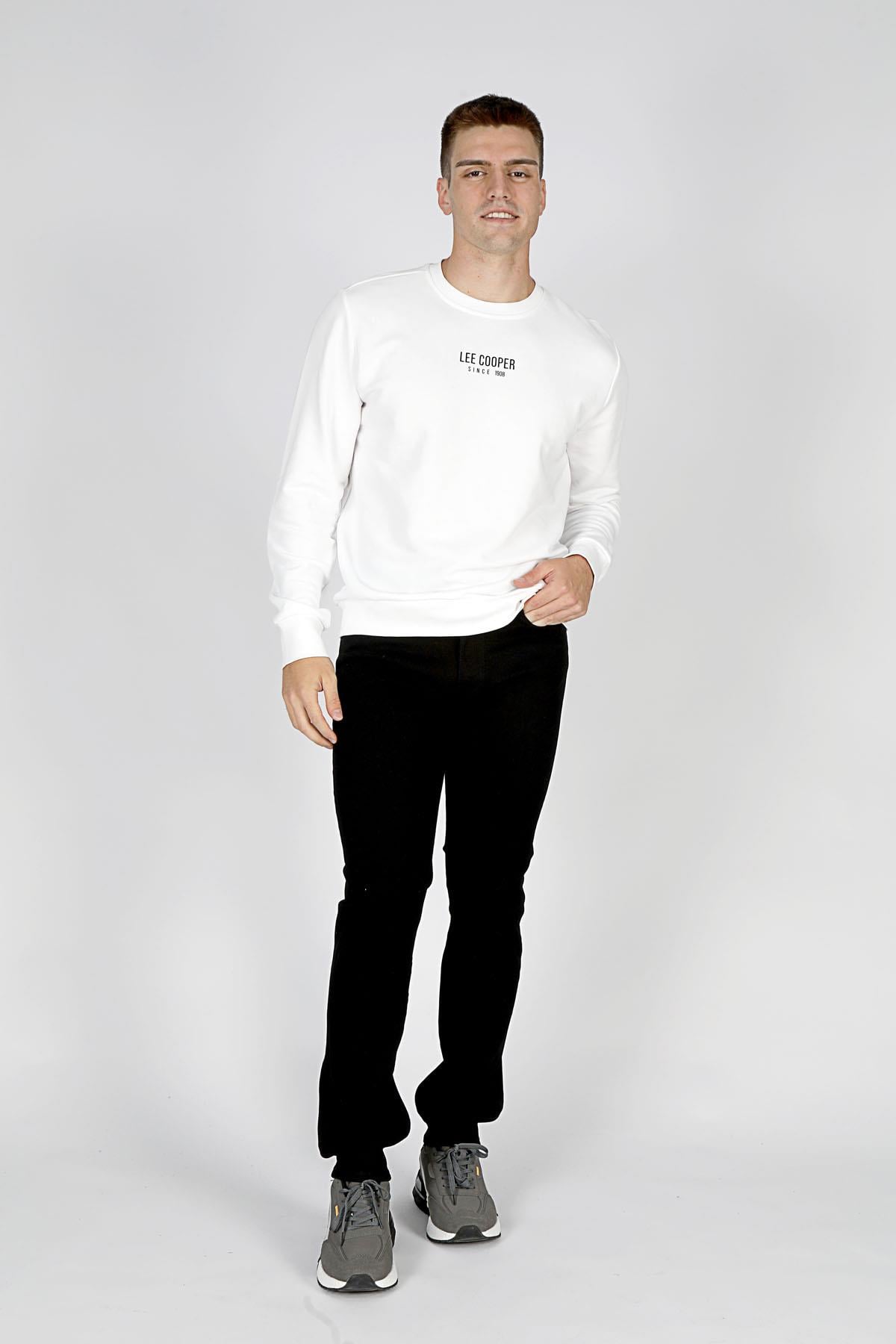 Frose Erkek O Yaka Sweatshirt Beyaz - Lee Cooper Türkiye