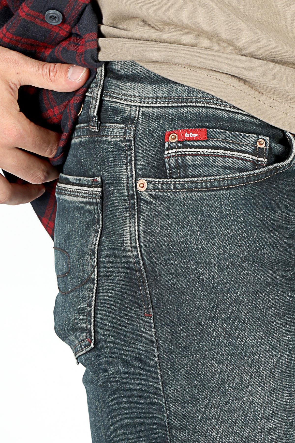 Jagger Normal Bel Dar Kesim Düz Paça Yeşil Erkek Jean Pantolon